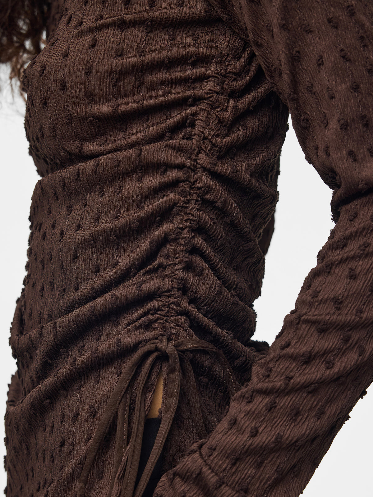 Pieces Vigas Fitted Top Chocolate Brown