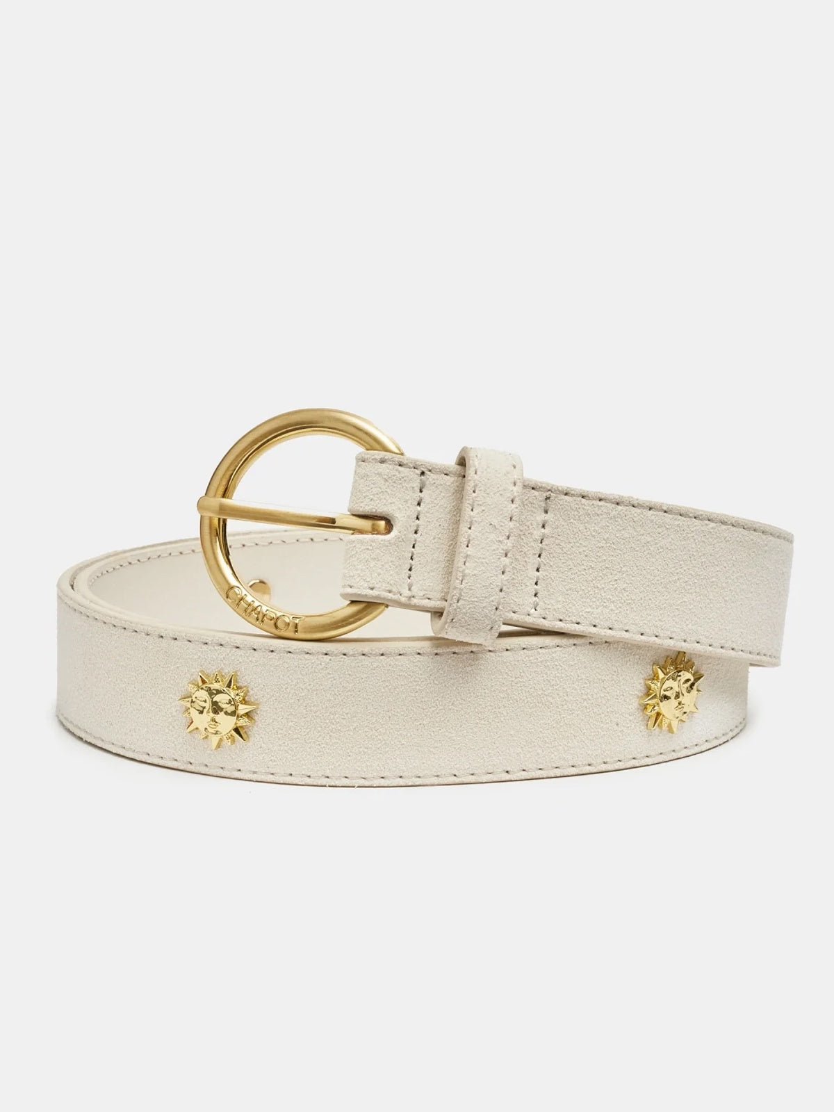 Fabienne Chapot Studded Sun Belt White
