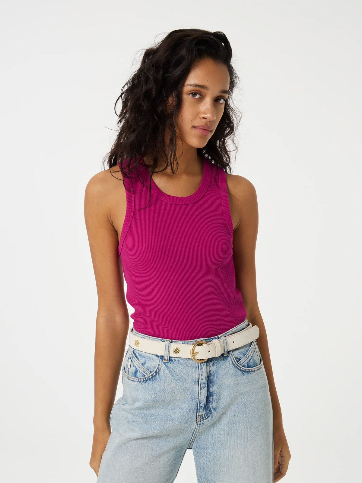 Fabienne Chapot Studded Sun Belt White