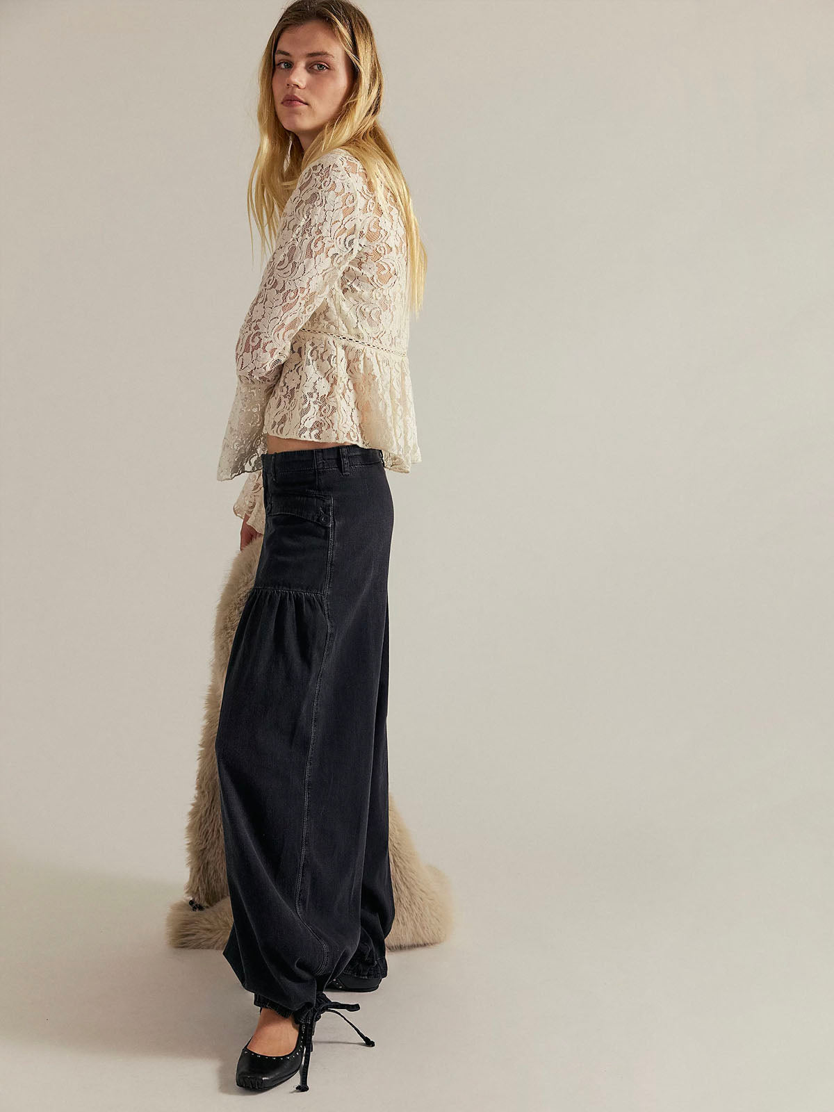 Free People We The Free Lotus Balloon Jeans Black