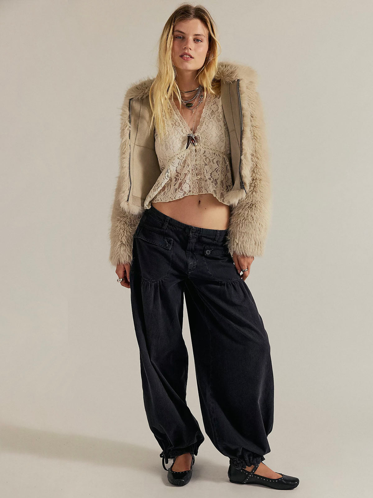 Free People We The Free Lotus Balloon Jeans Black