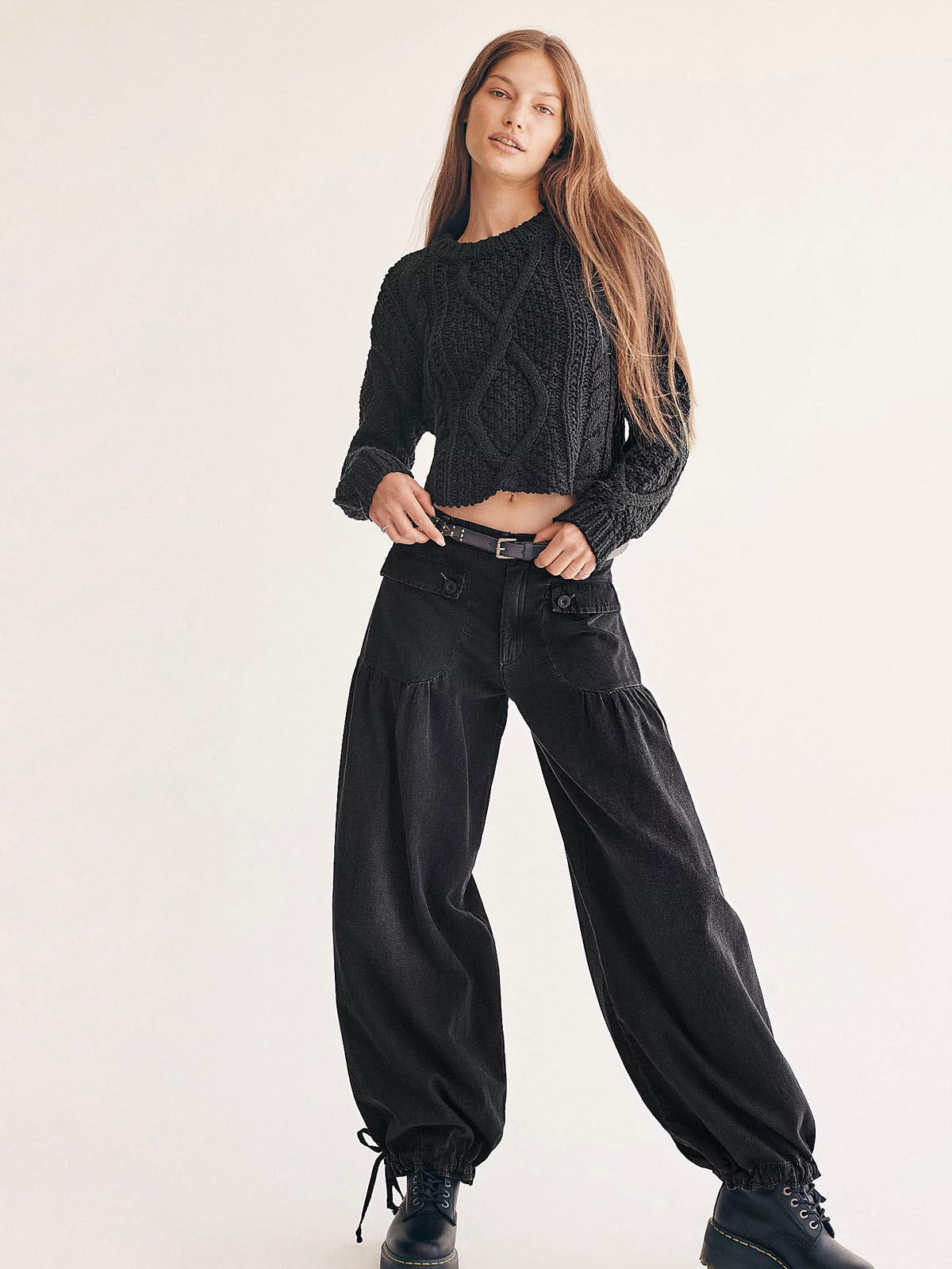 Free People We The Free Lotus Balloon Jeans Black