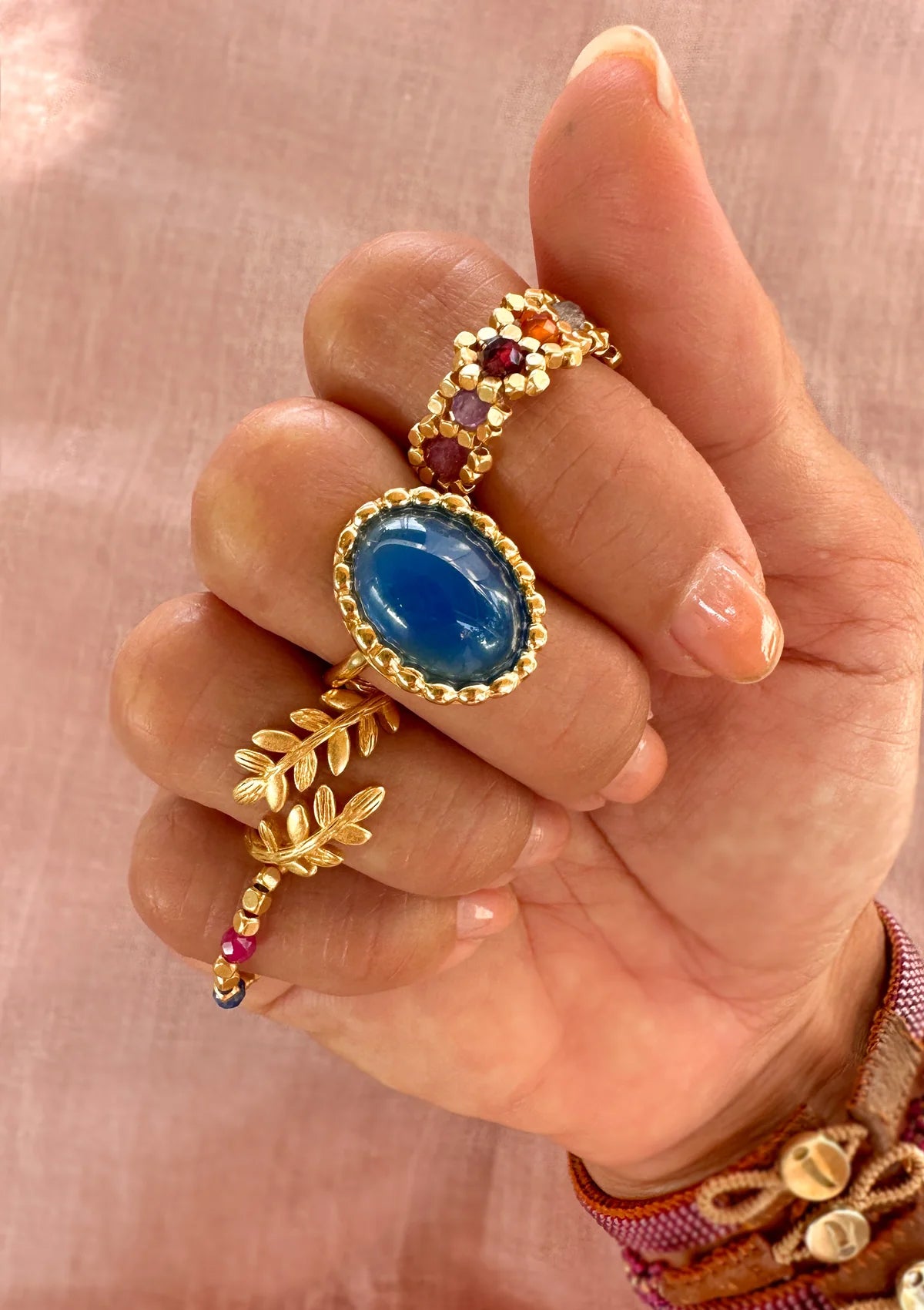 IBU Jewels Princess Multi Winter Ring