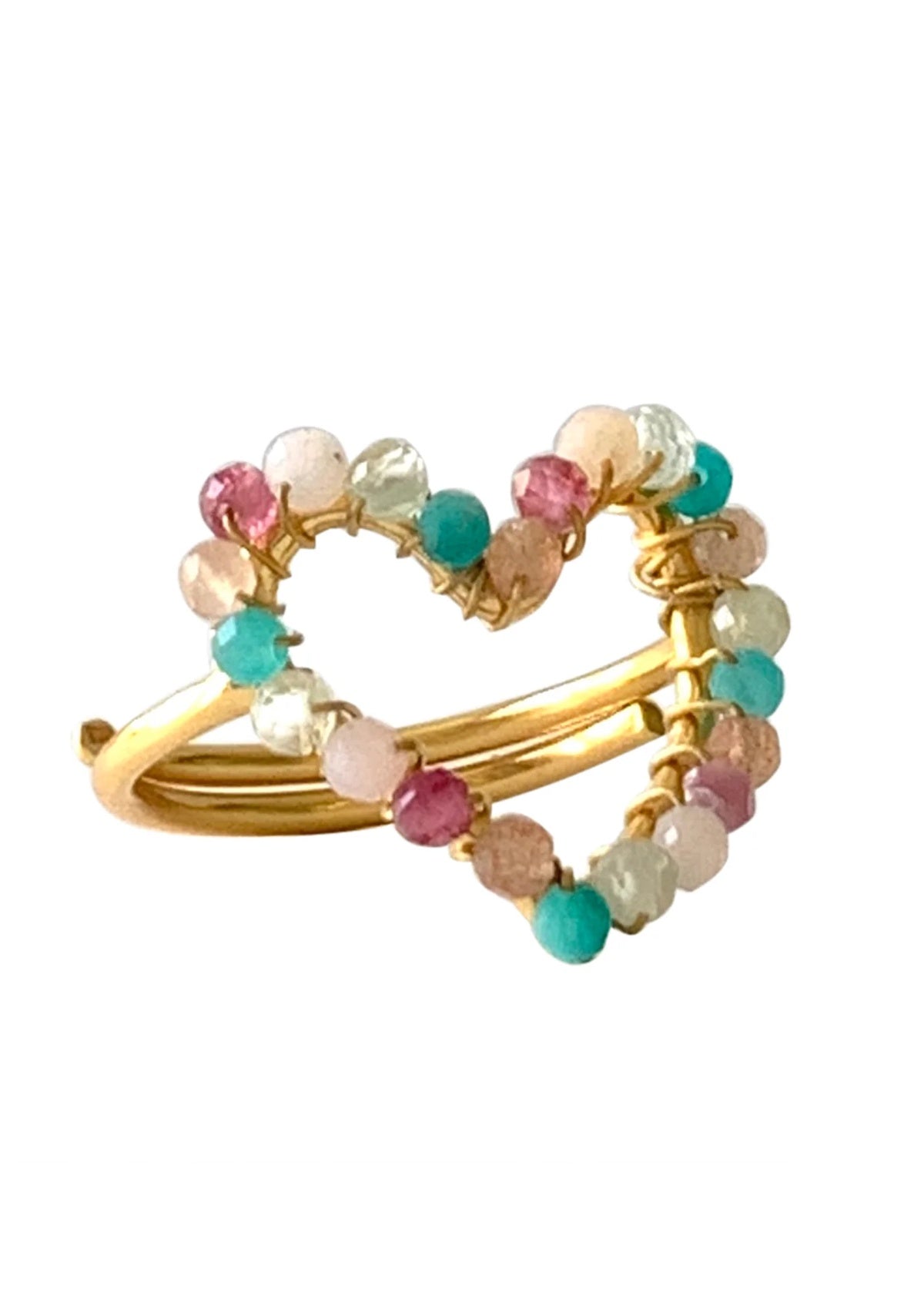 IBU Jewels Stone Heart Ring