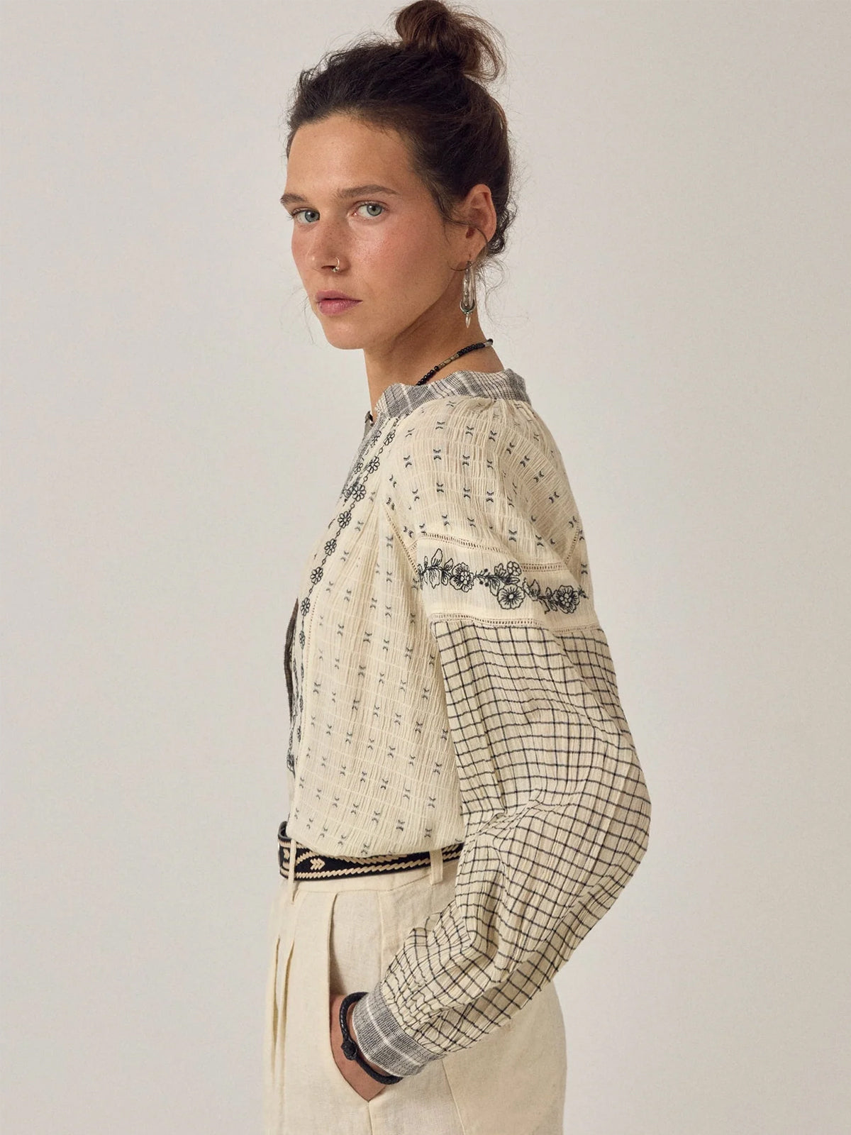 Maison Hotel Noemi Blouse Patchwork Notes