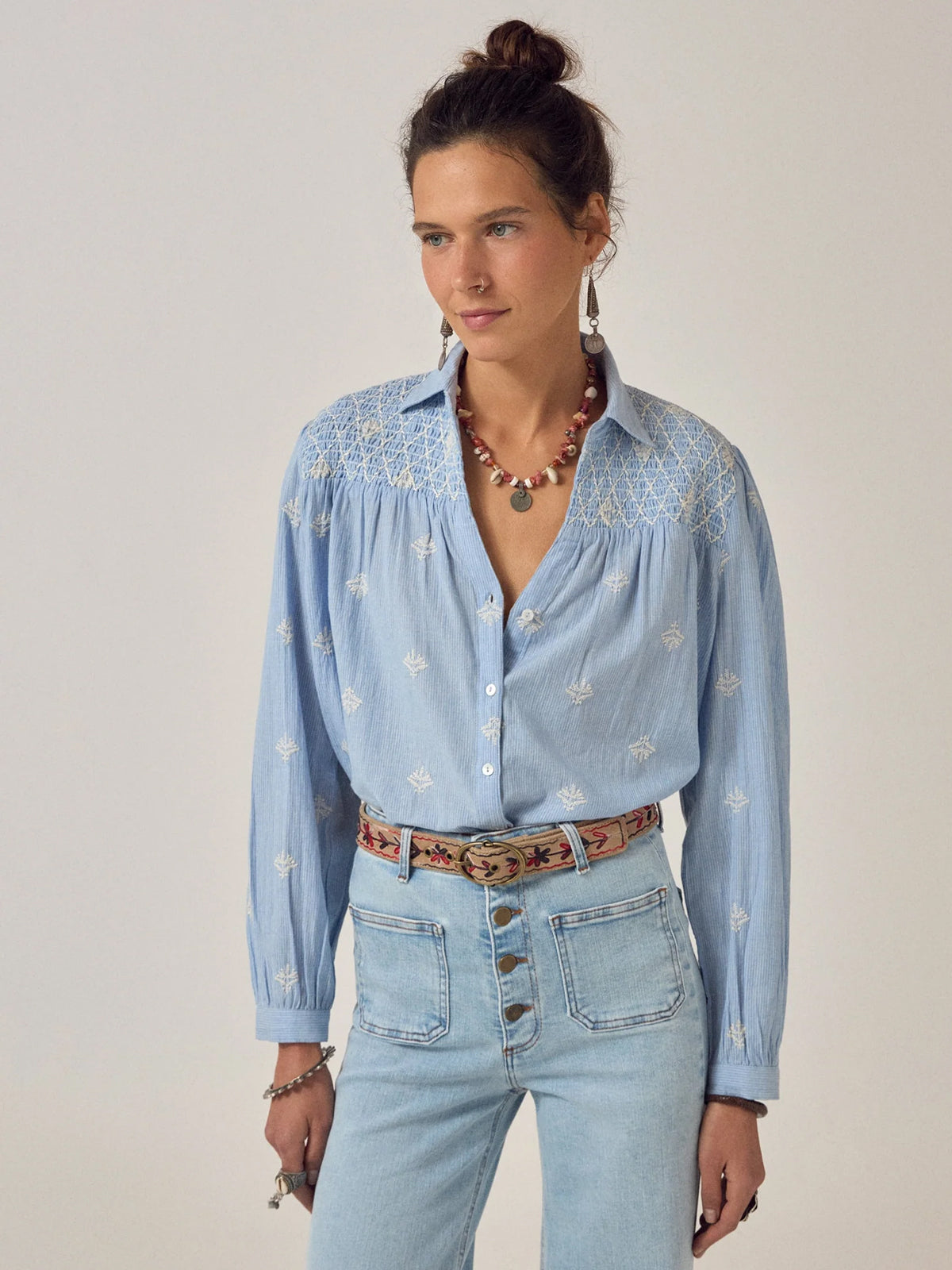 Maison Hotel James Shirt Sky Blues