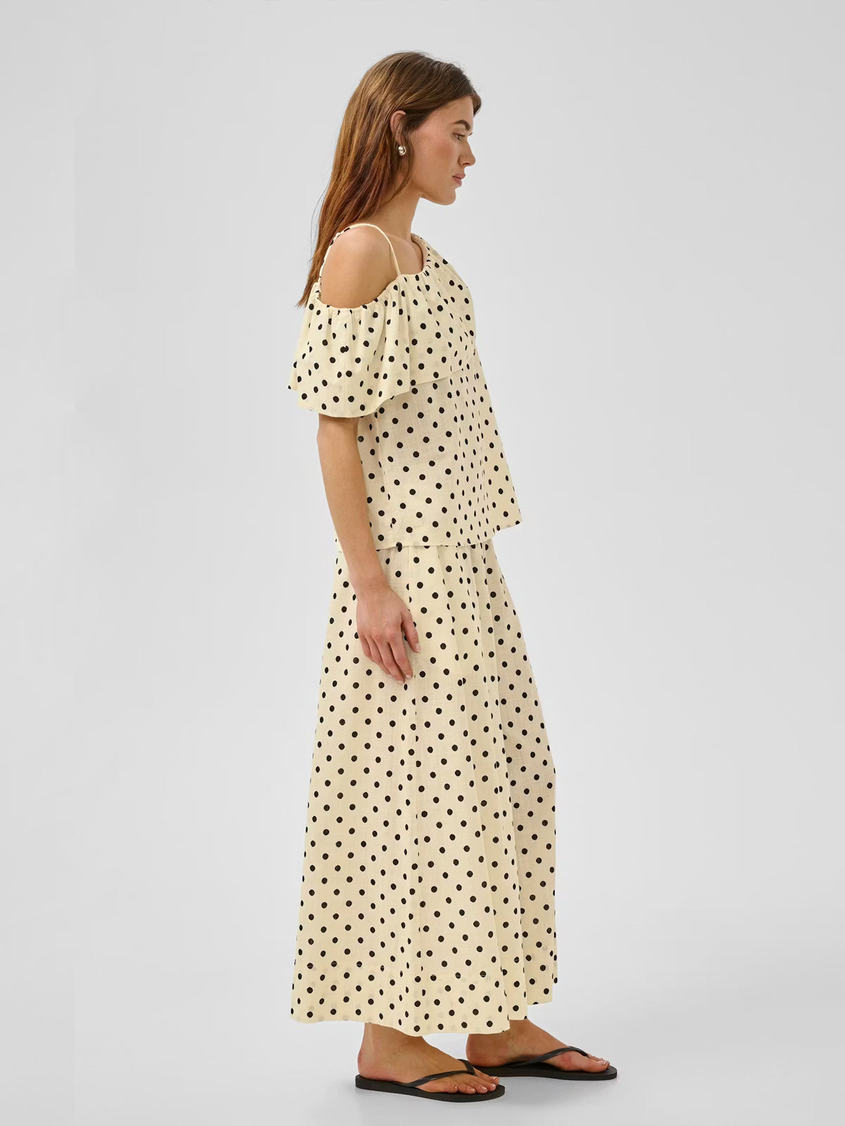 My Essential Wardrobe MWNada Polka Dot Pants Lemon Icing