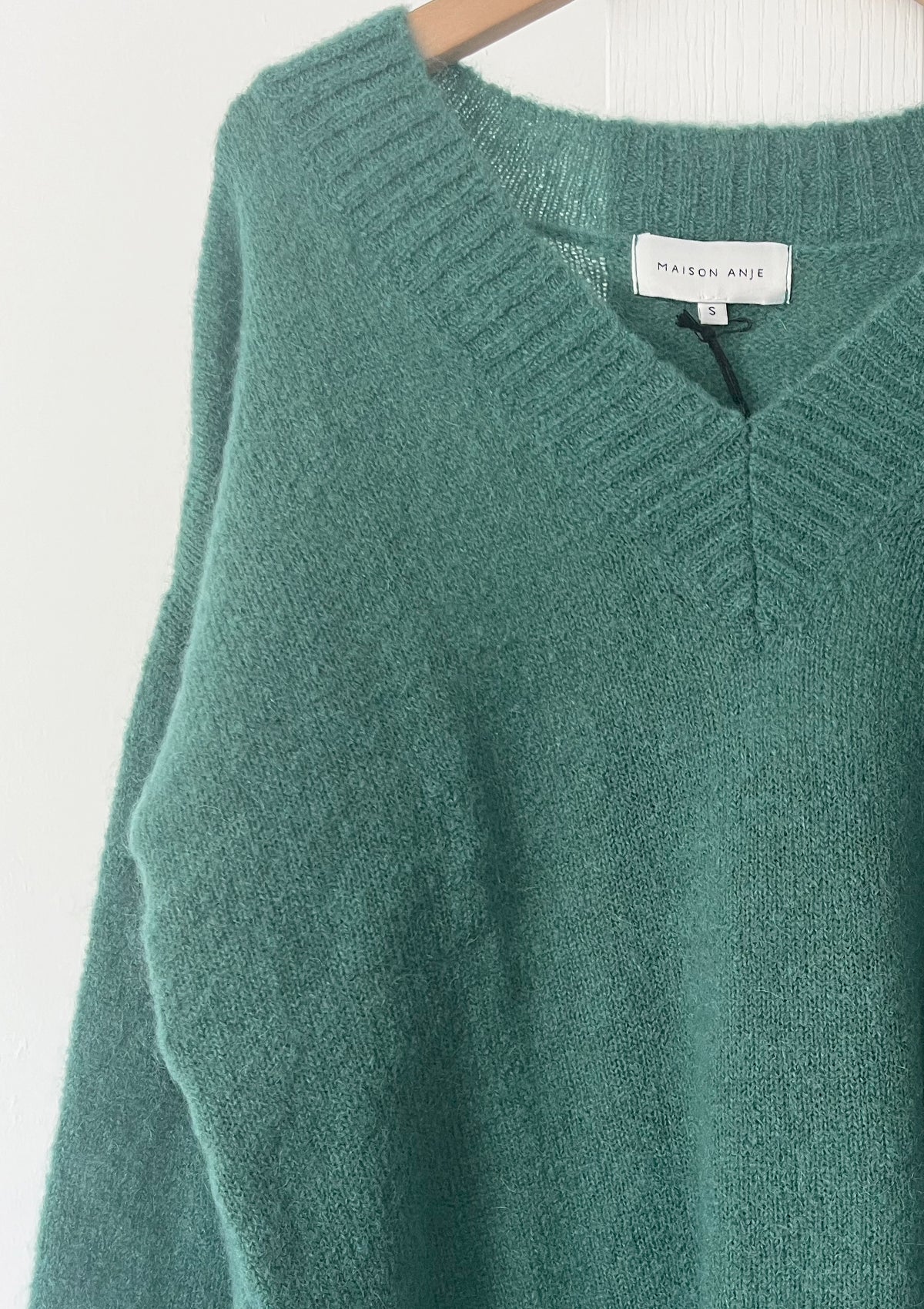 Maison Anje Bonus Knit Pullover Pesto Green