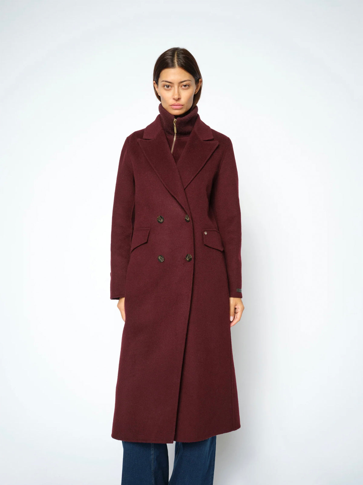 Mos Mosh MMAlva Loisa Mock-Neck Coat Port Royale