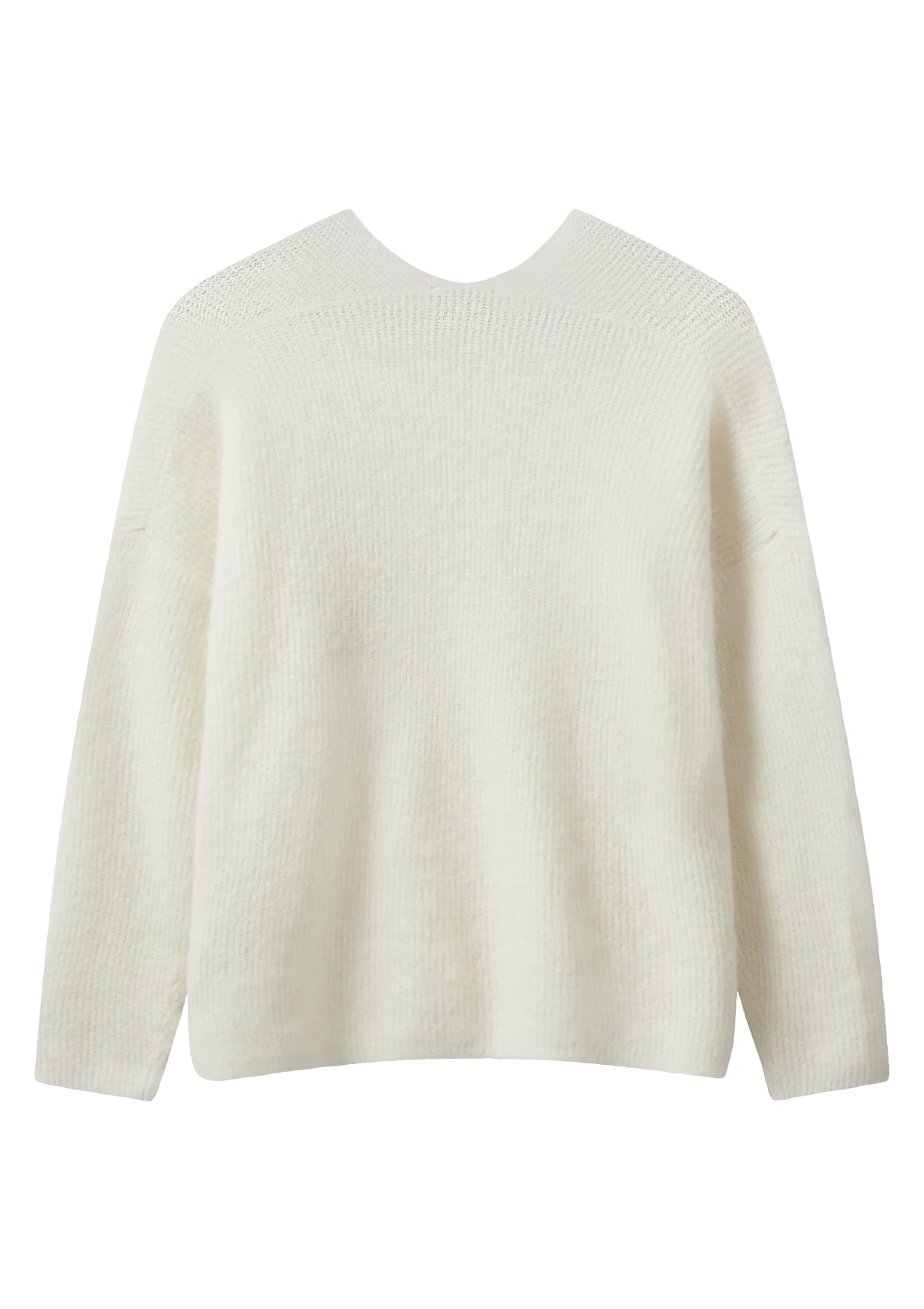 Mos Mosh Thora V-Neck Knit Ecru