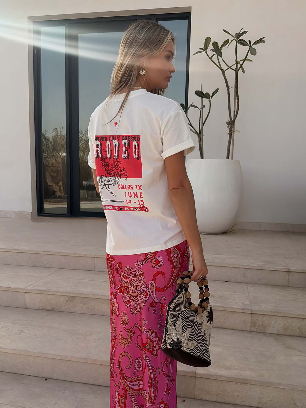 Never Fully Dressed White Rodeo T-Shirt