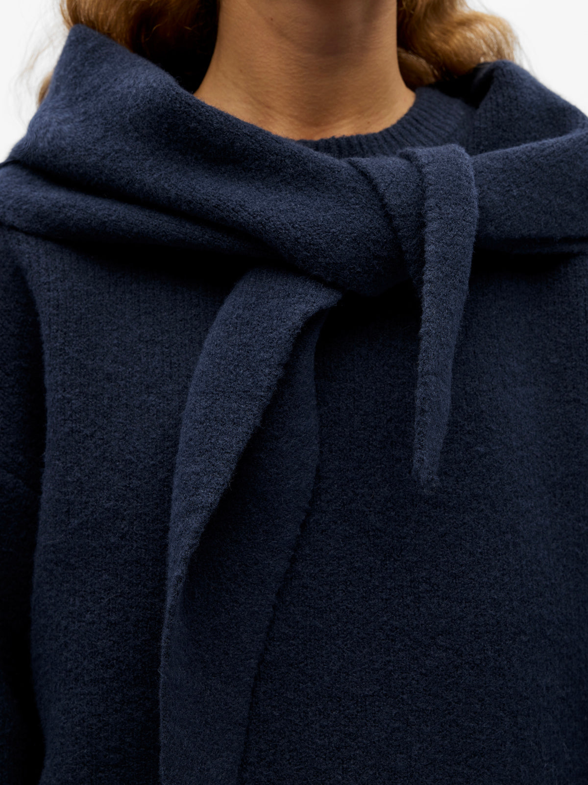 Jasta Scarf Knitted Pullover Navy