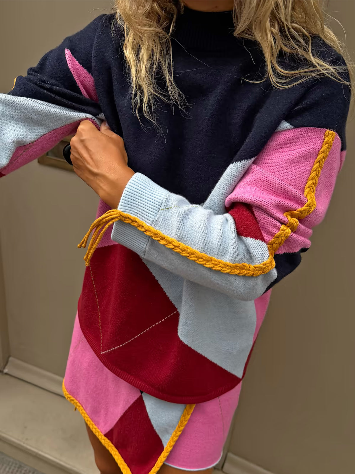 Never Fully Dressed Argyle Knit Jumper