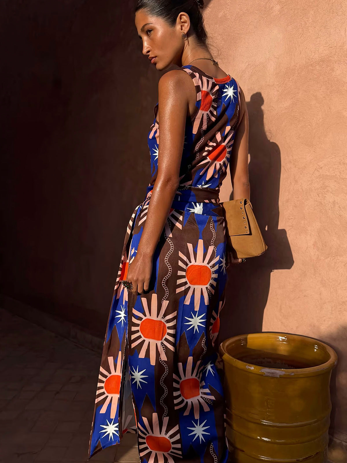 Never Fully Dressed Chocolate and Blue Sun Jaspre Skirt