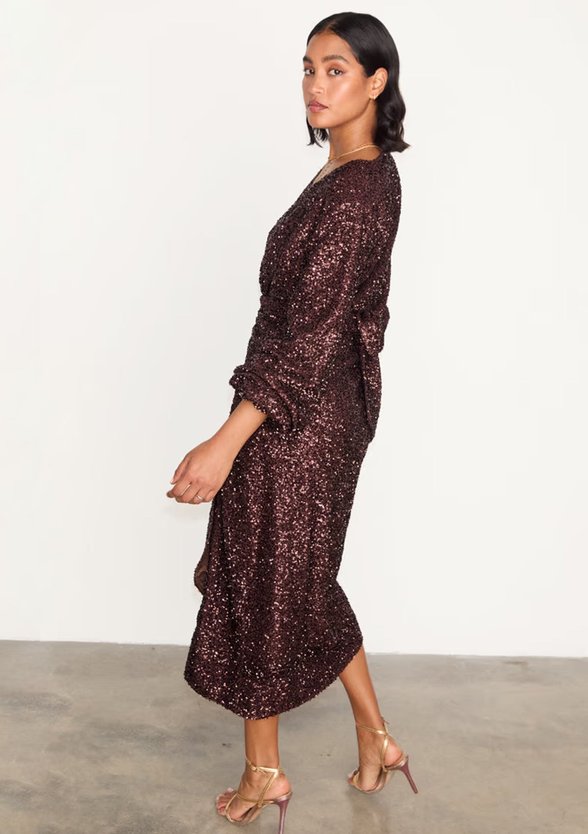 Never Fully Dressed Chocolate Sequin Vienna Dress