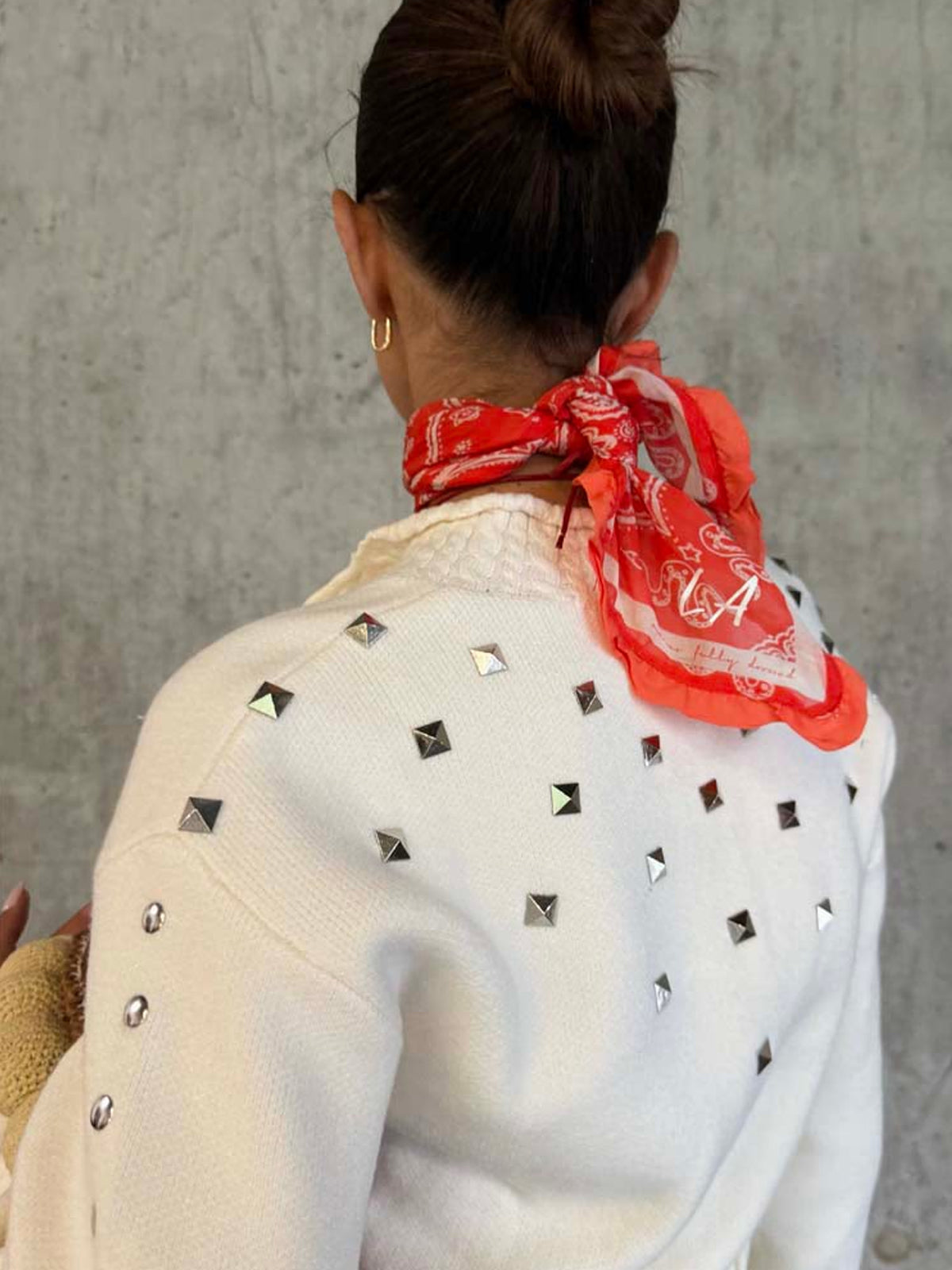 Never Fully Dressed Ecru Stud Cardi