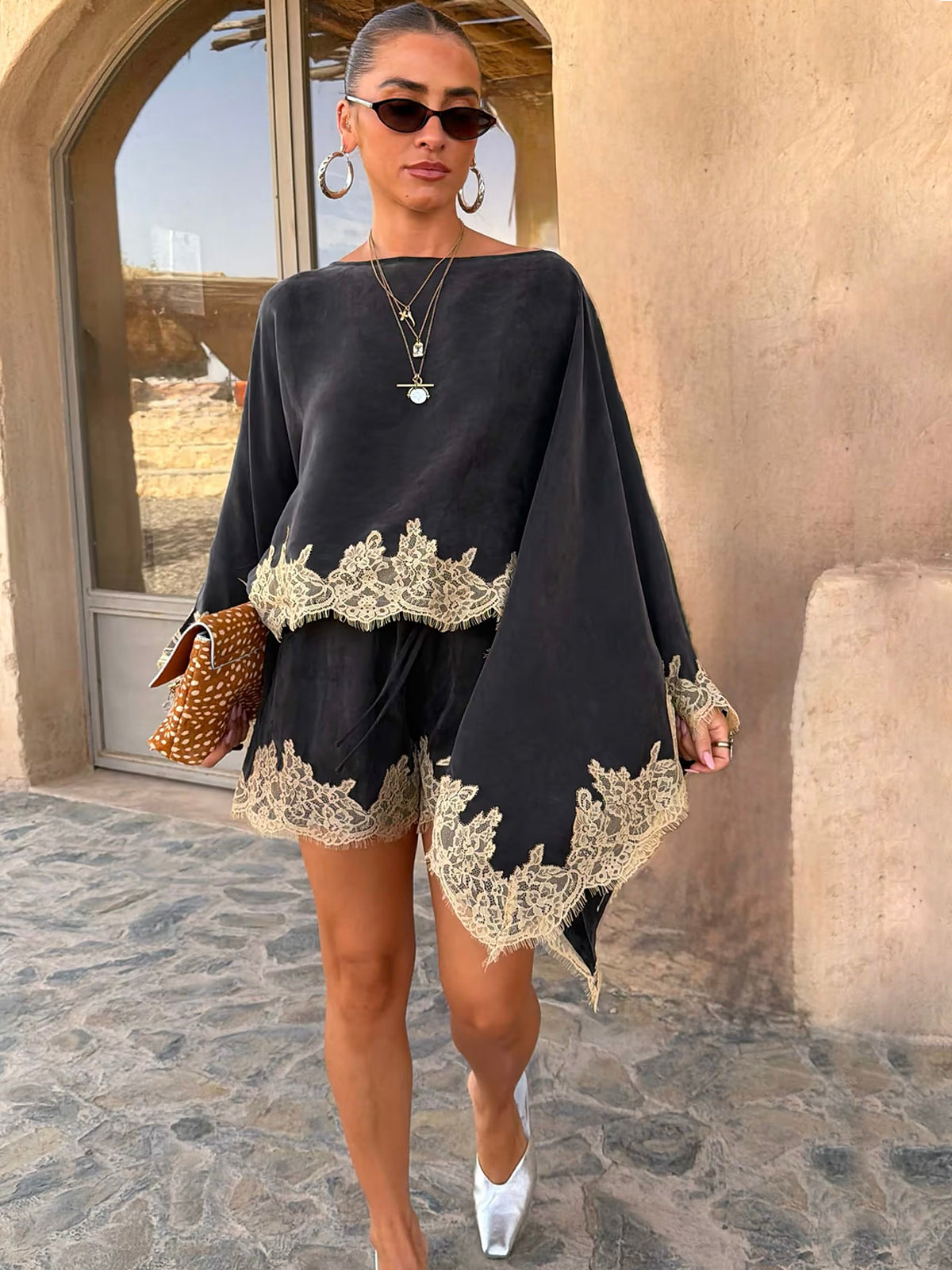 Never Fully Dressed Grey Lace Ellie Shorts