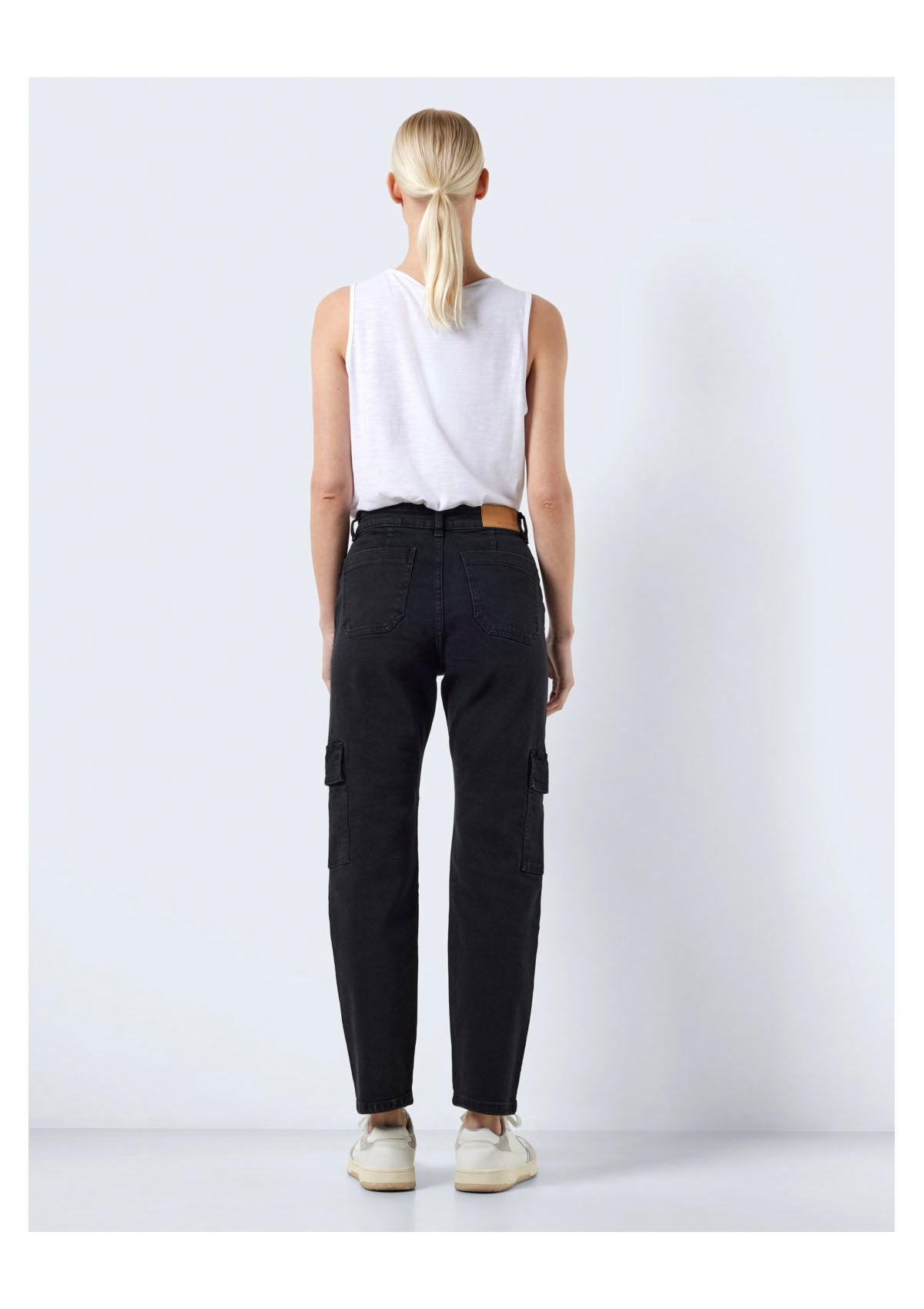 Noisy May Cargo Utility Ankle Trousers Black