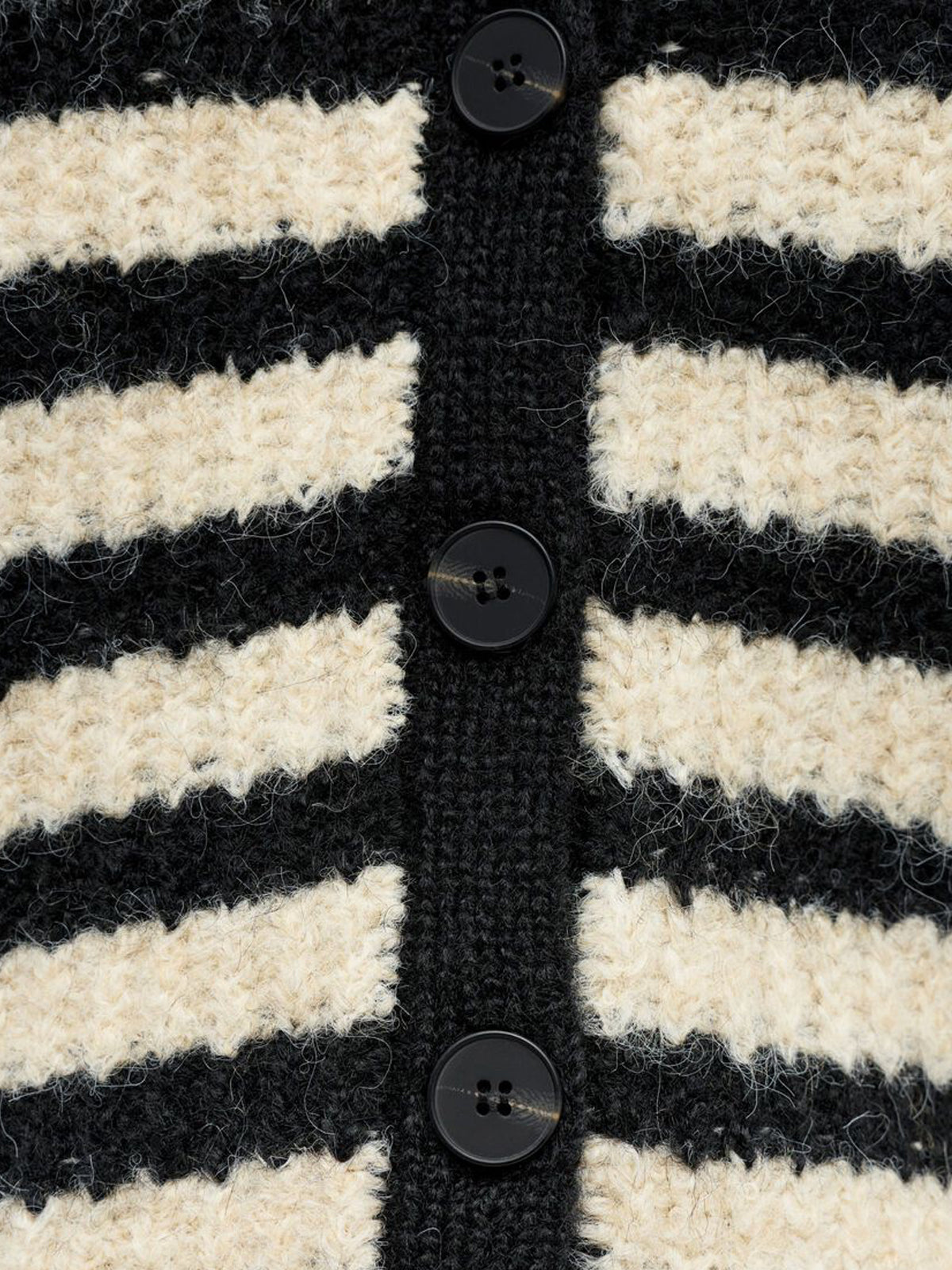 Object Milu Stripe Cardigan Black