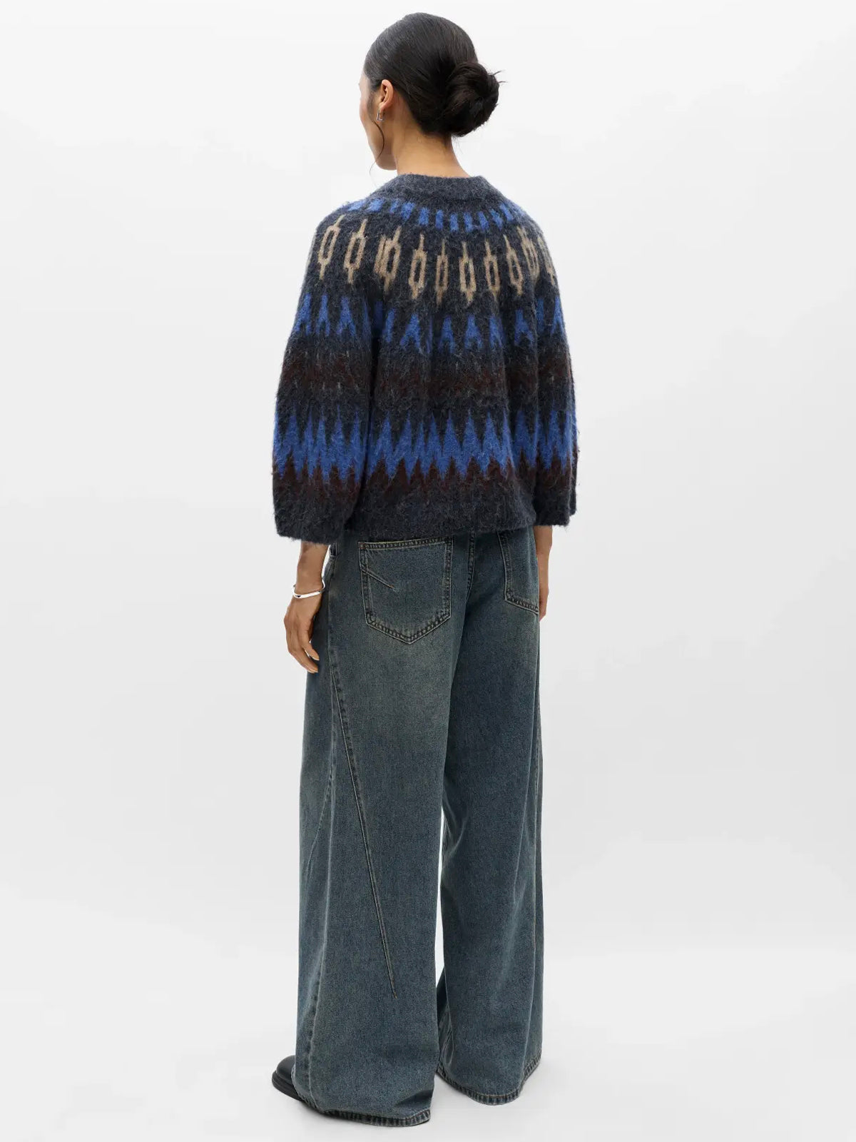 Object Pattern Cardigan Sky Captain Blue