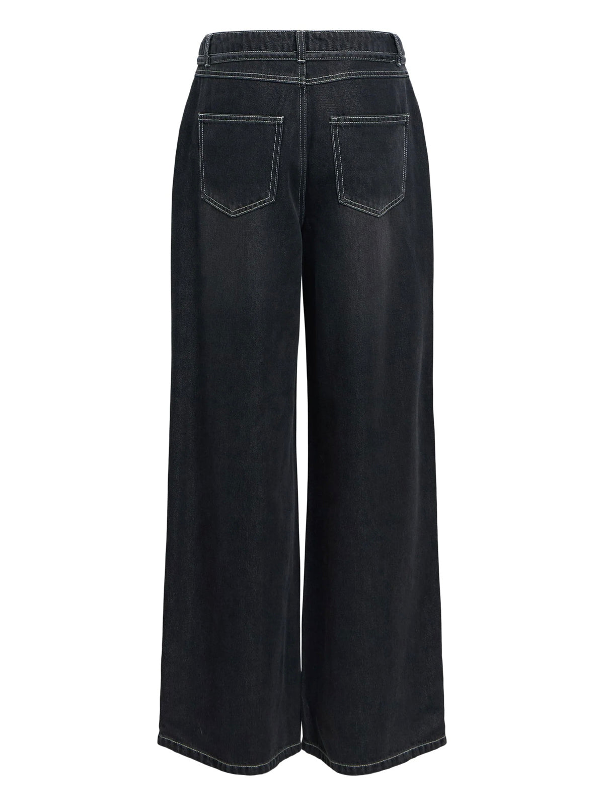 Object Rosie Wide Leg Jeans Washed Black