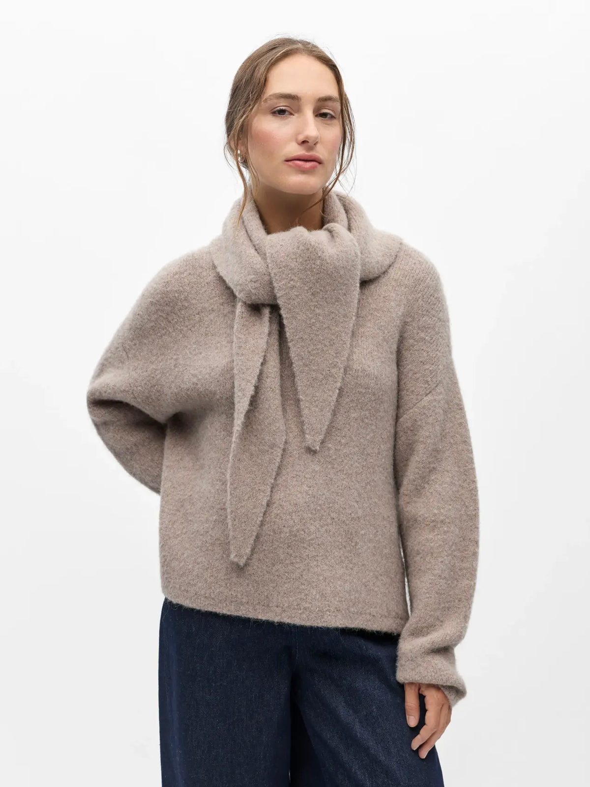 Jasta Scarf Knitted Pullover Humus