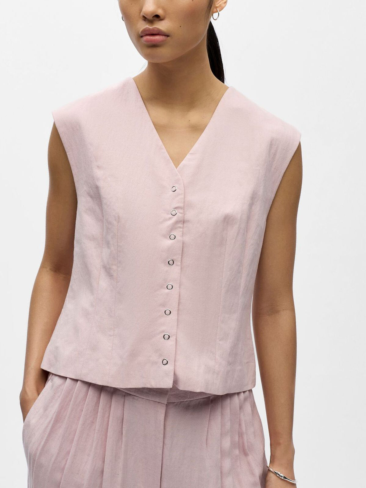 Object Tailored Waistcoat Soft Pink