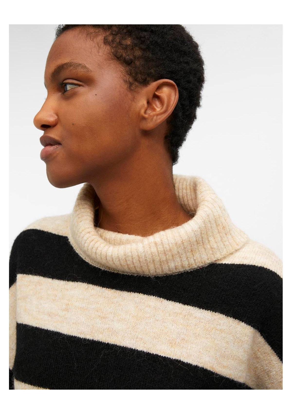 Object Nina Stripe Rollneck Knit