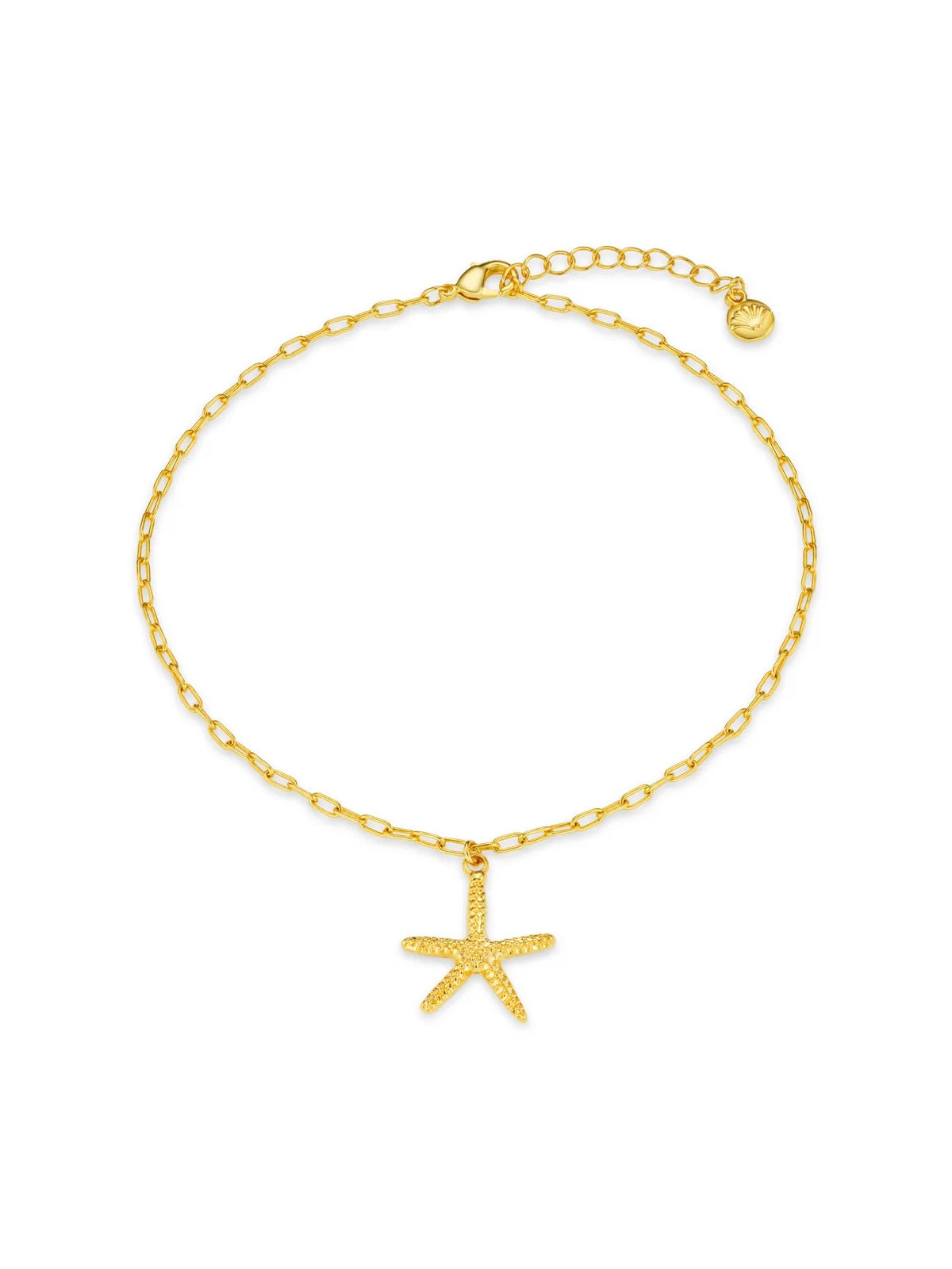Orelia Starfish Drop Anklet