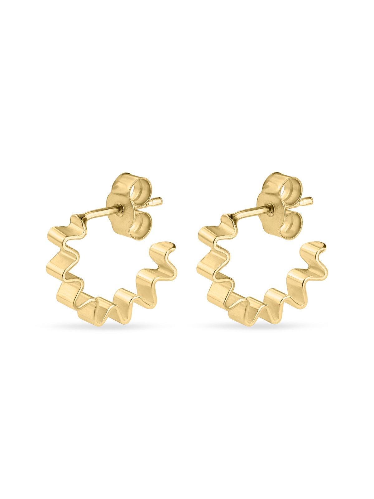 Olivia Taylor Mini Ondulée Hoops Gold