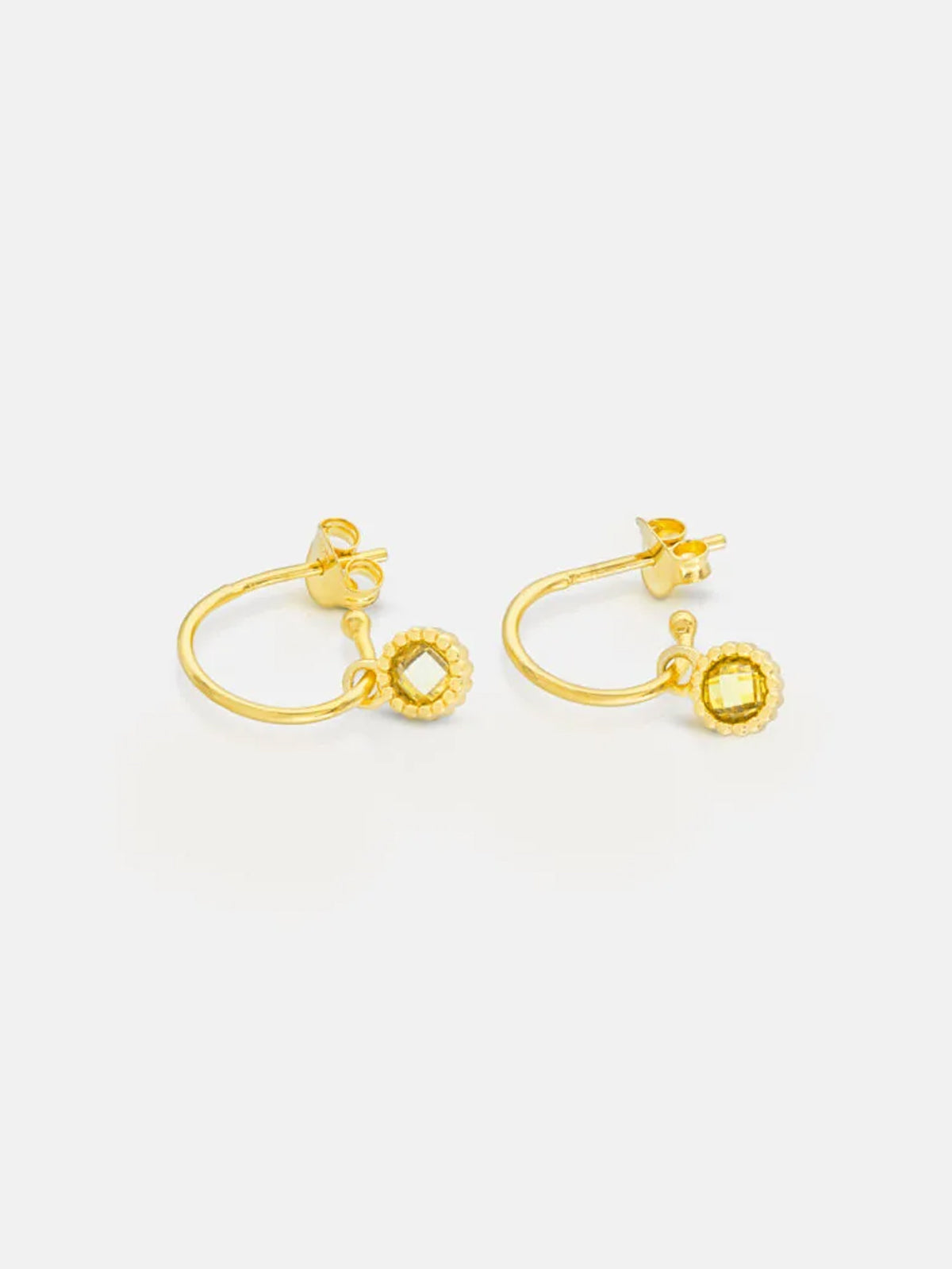 One & Eight Citrine Charm Earrings