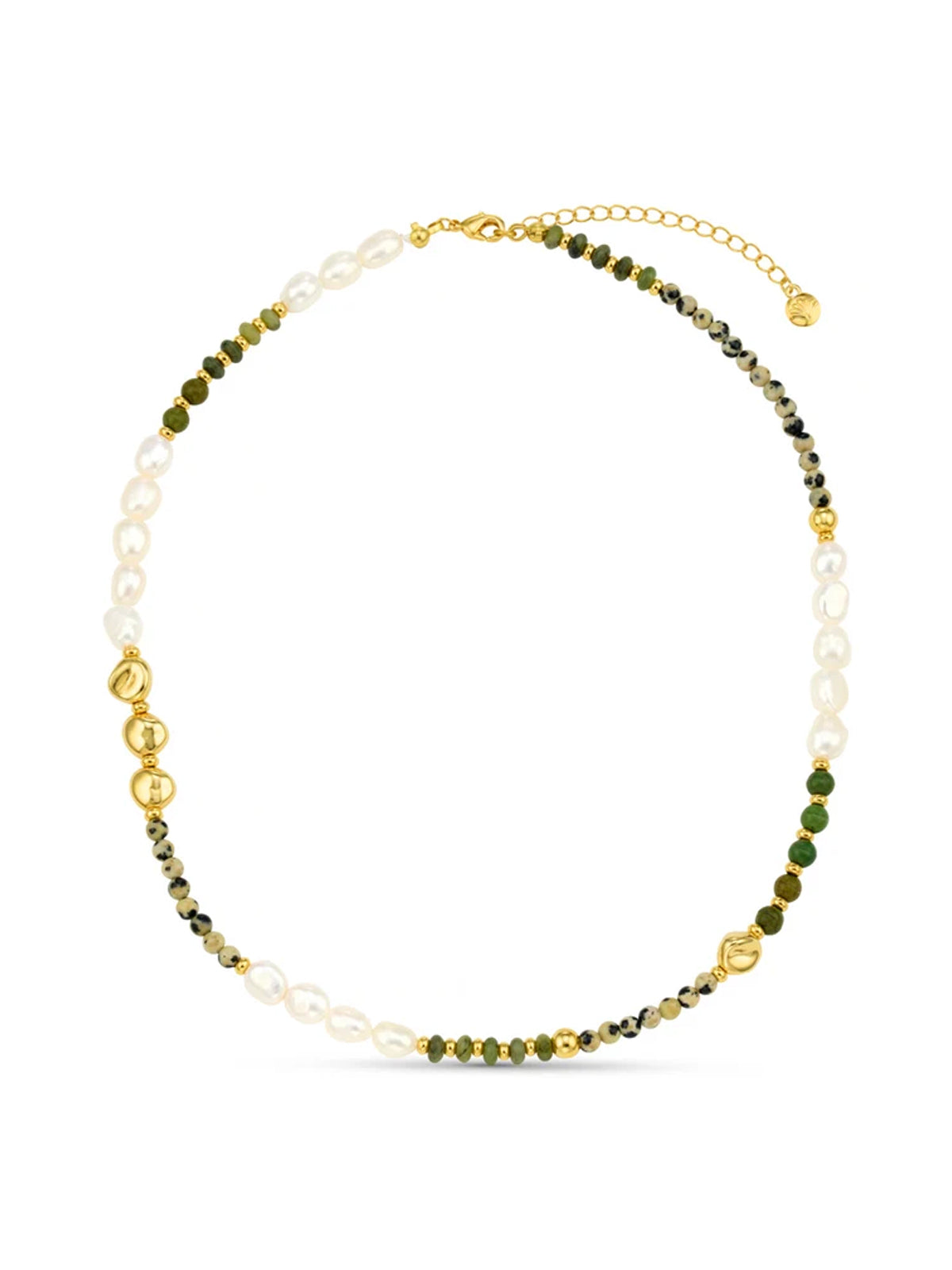 Orelia Mixed Semi-Precious & Pearl Beaded Necklace