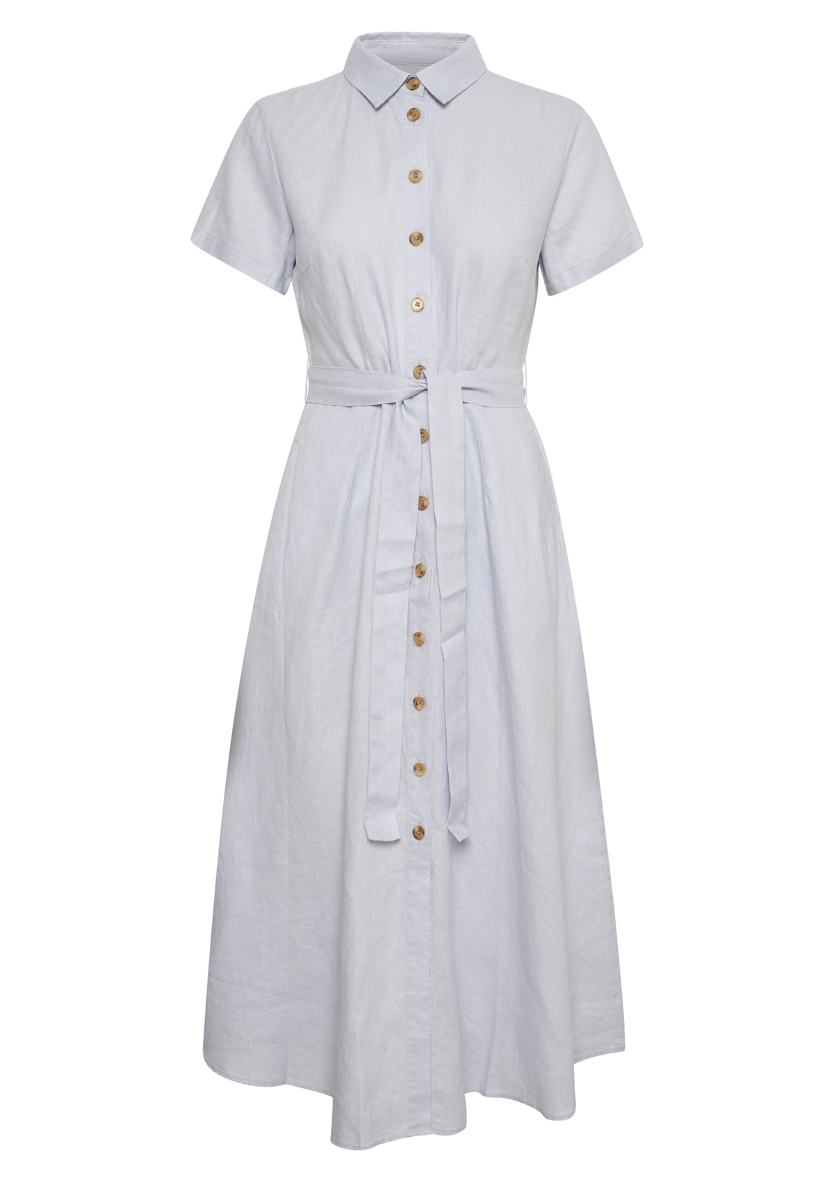 Part Two Eflin Midi Shirt Dress Grey Dawn