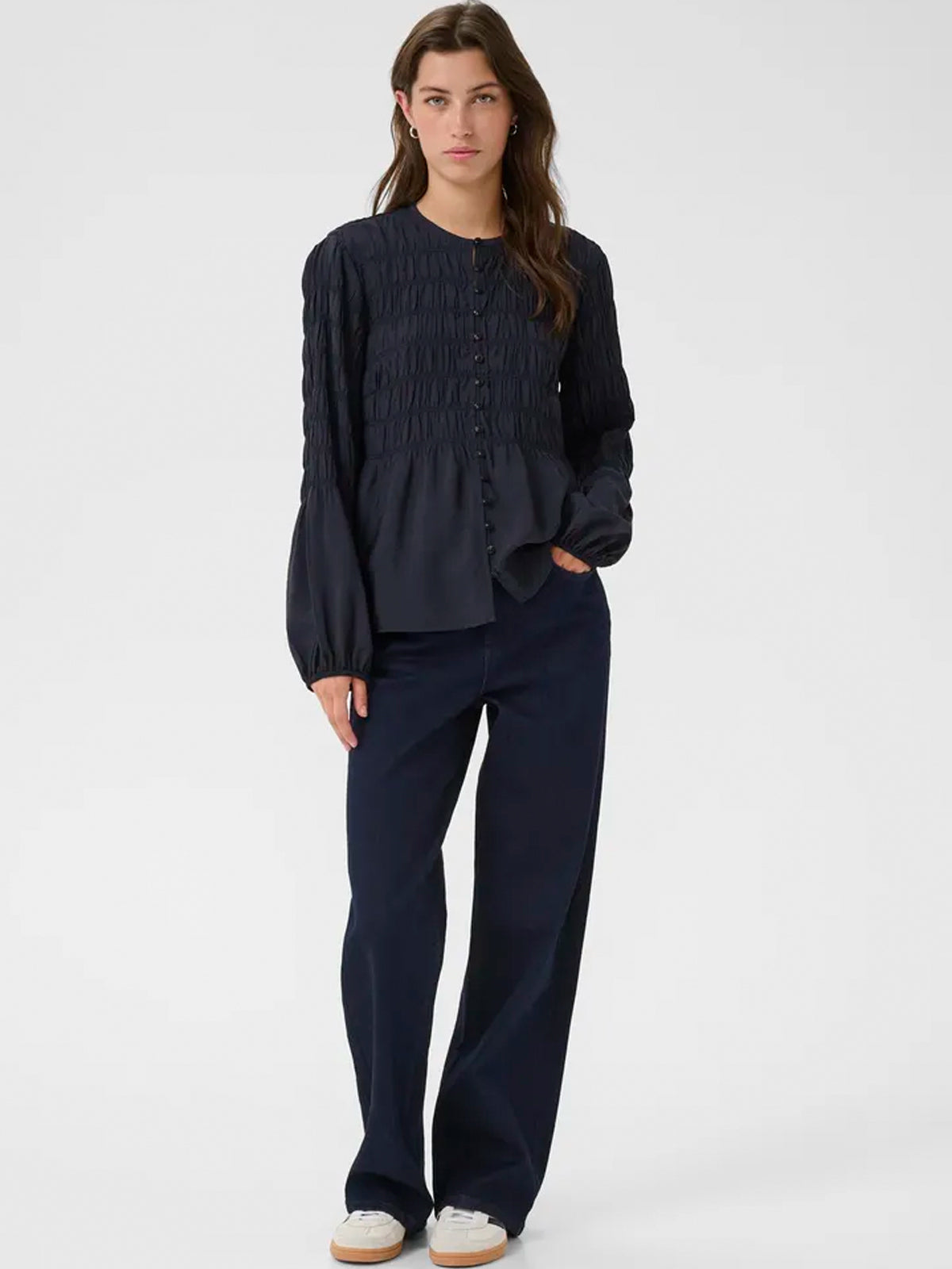 Part Two SiffePW Blouse Dark Navy