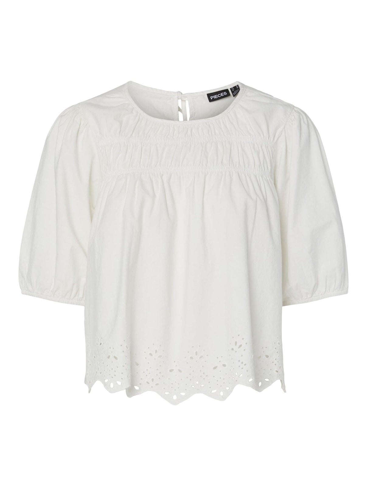 Pieces Almina White Cut Out Top