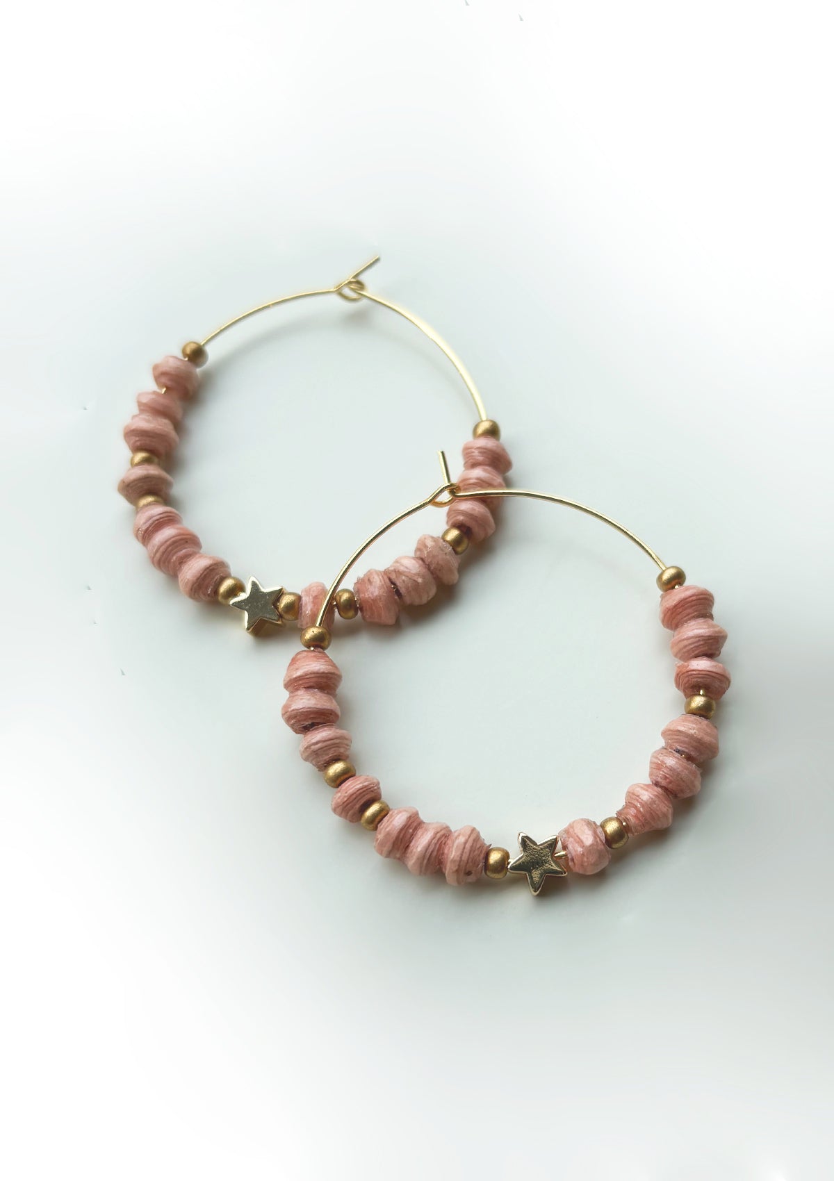 Paperchain Ochaya Earrings Pale Pink