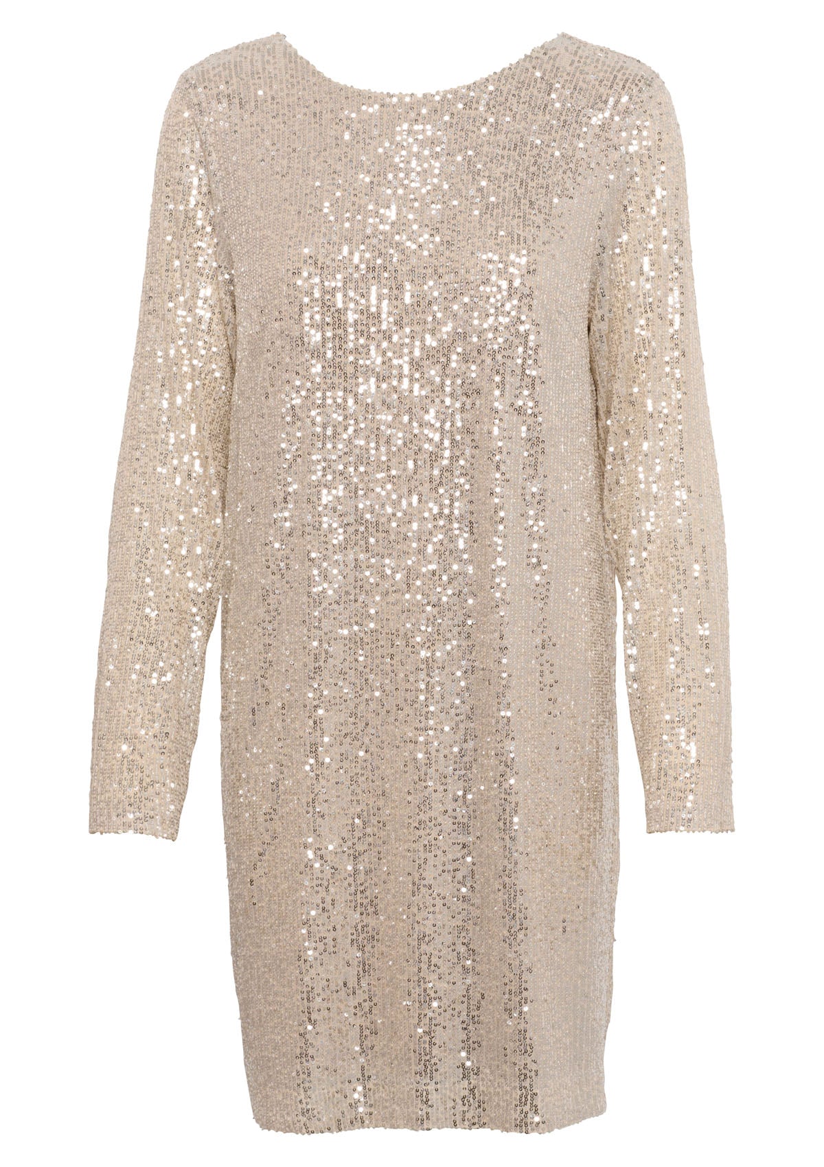 Part Two Darleen Silver Sequin Long Sleeve Dress