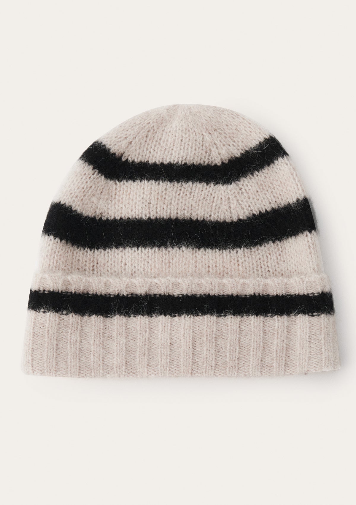 Part Two Larna Beanie Hat Black Stripe