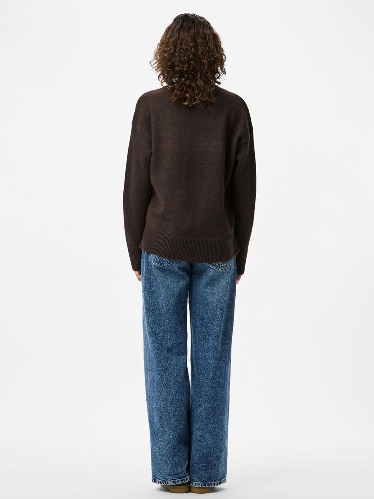 Pieces O’Neck Knit Hot Fudge