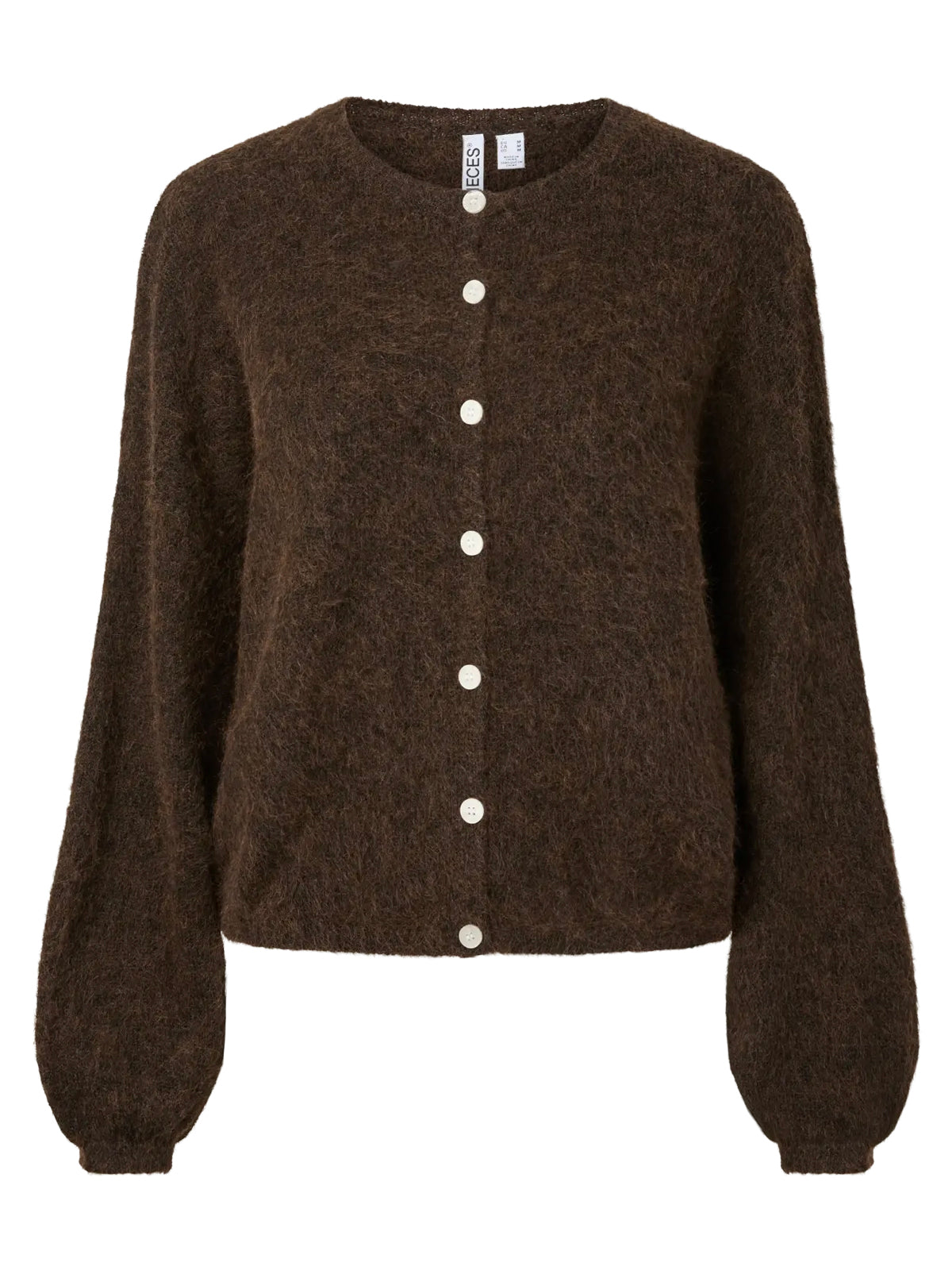 Pieces Allie Knitted Cardigan Hot Fudge