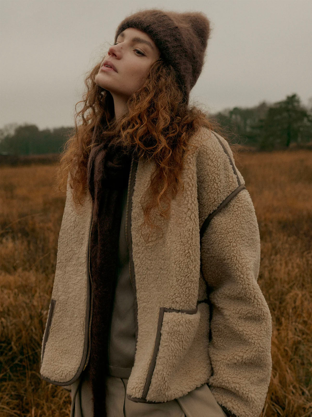 Summum Reversible Teddy Jacket Creme