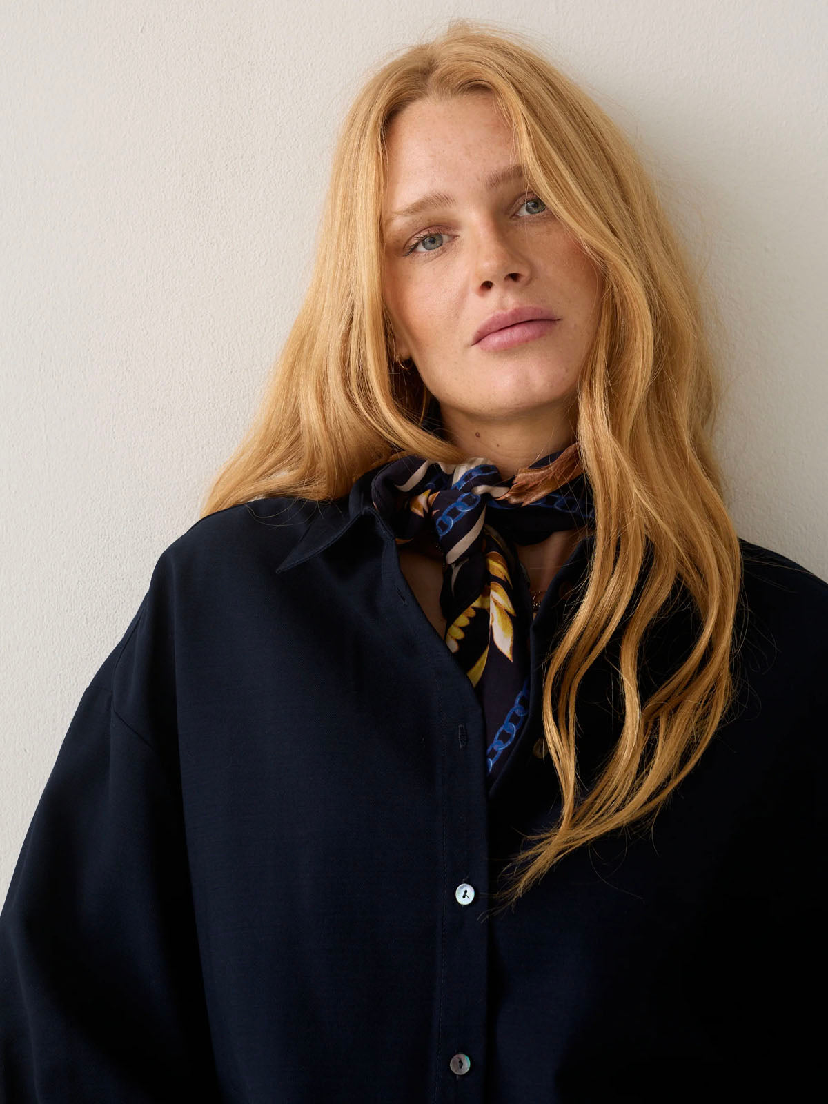 Summum Satin Chain & Floral Scarf
