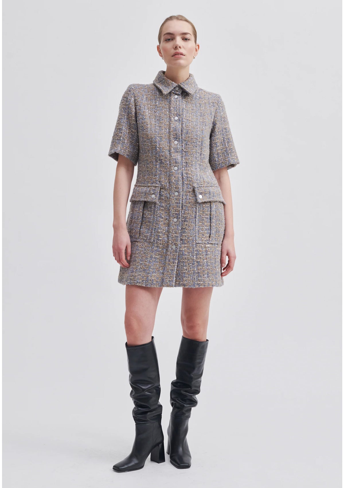 Second Female Lilje Dress Silver Mink