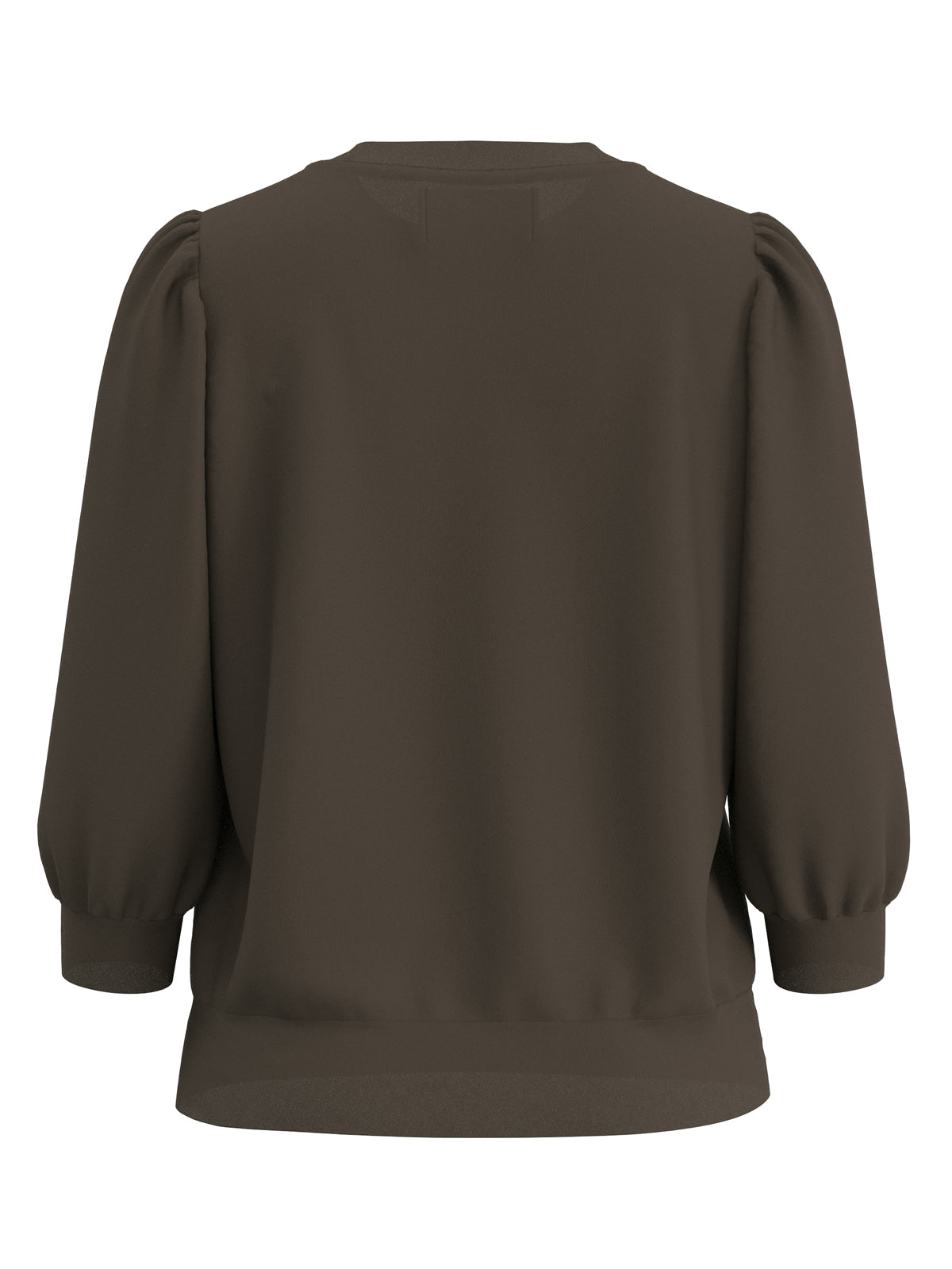 Selected Femme 3/4 Sweat Top Delicioso Chocolate