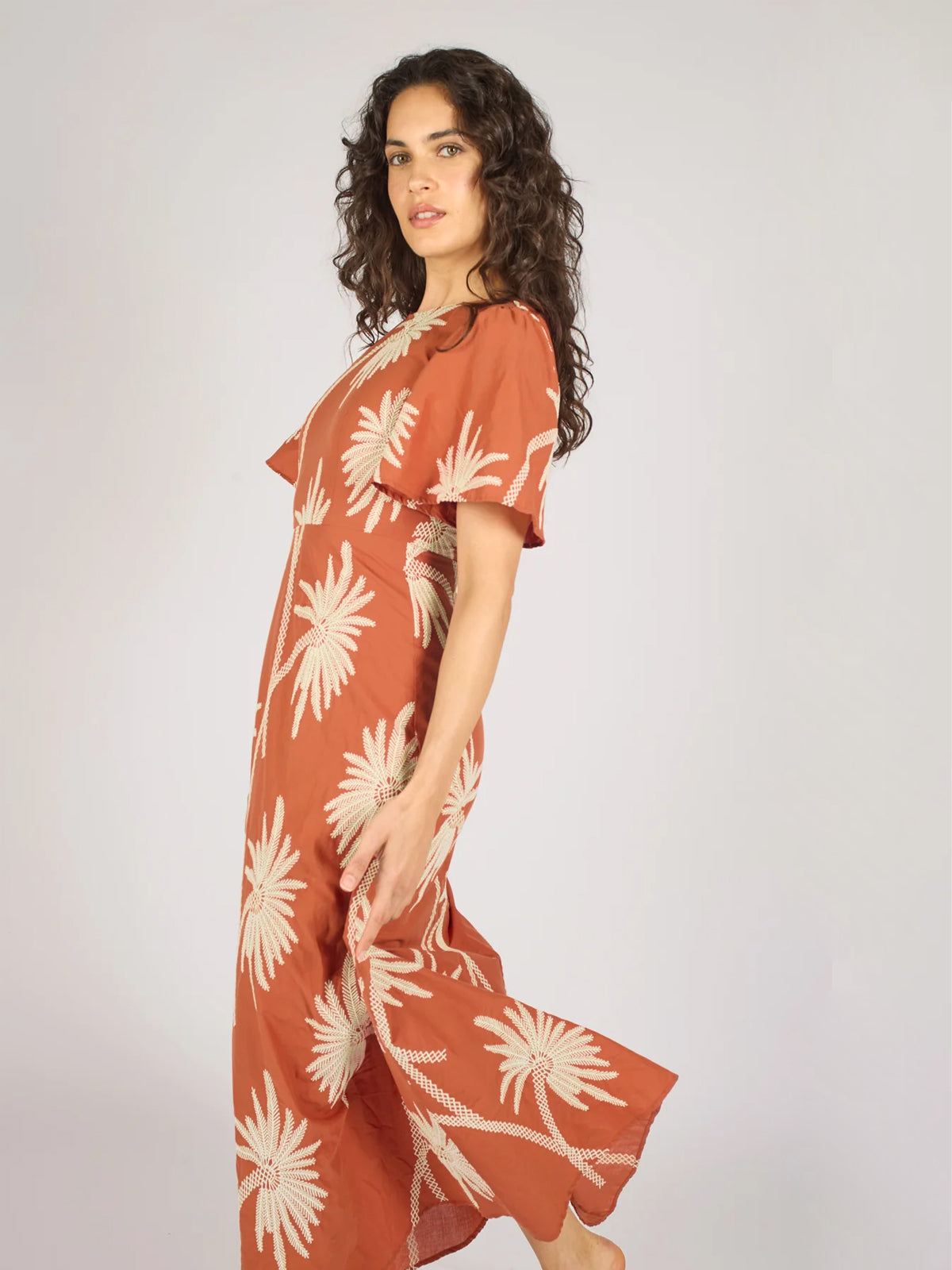 Traffic People Palms Of Promise Rene Dress Rust