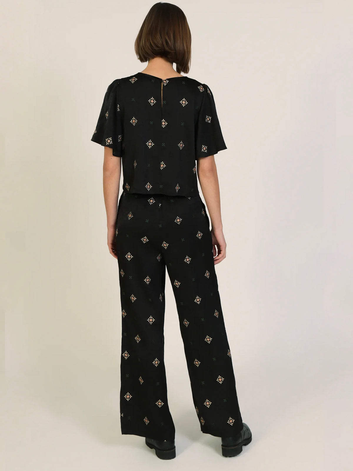 Traffic People Sacred Silence Edith Black Embroidered Trousers