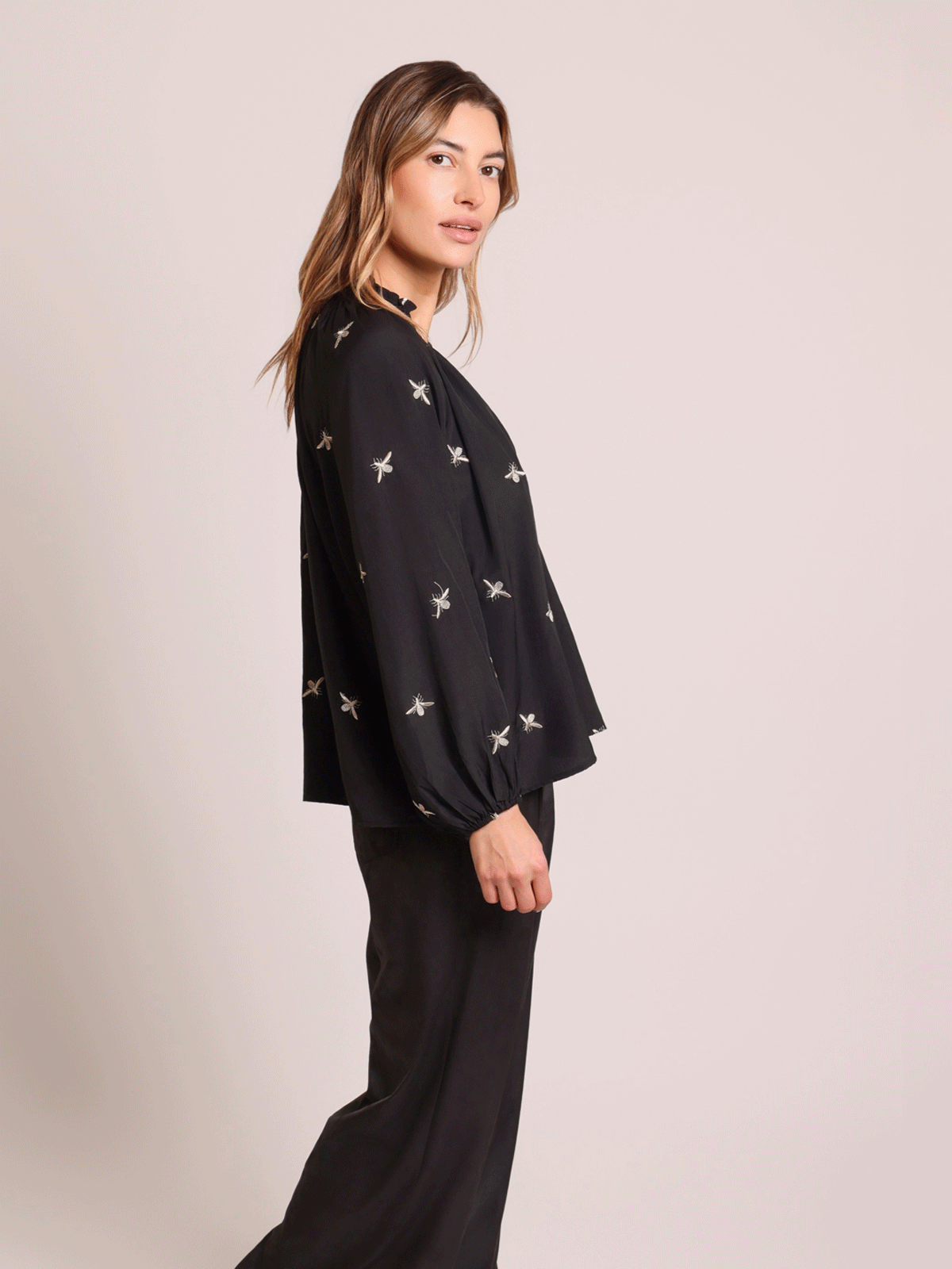 Traffic People The Madding Blouse Black