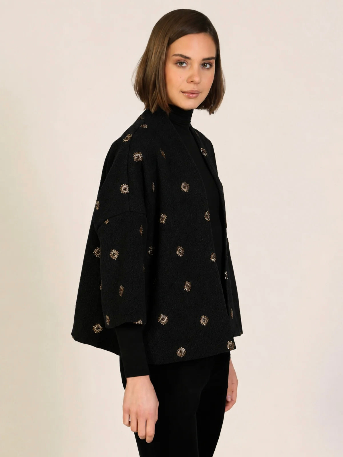 Traffic People When The Wind Blows Shrug Jacket Black