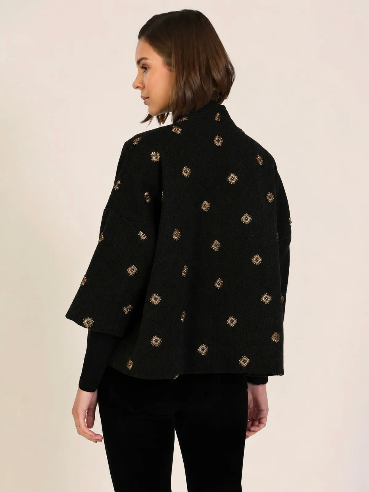 Traffic People When The Wind Blows Shrug Jacket Black
