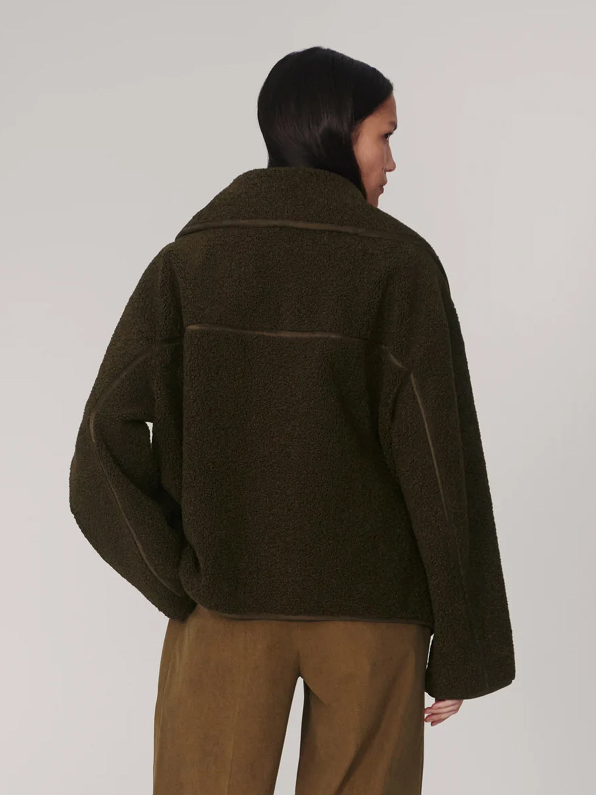 Varley Kellan Short Boxy Jacket Olive Bark
